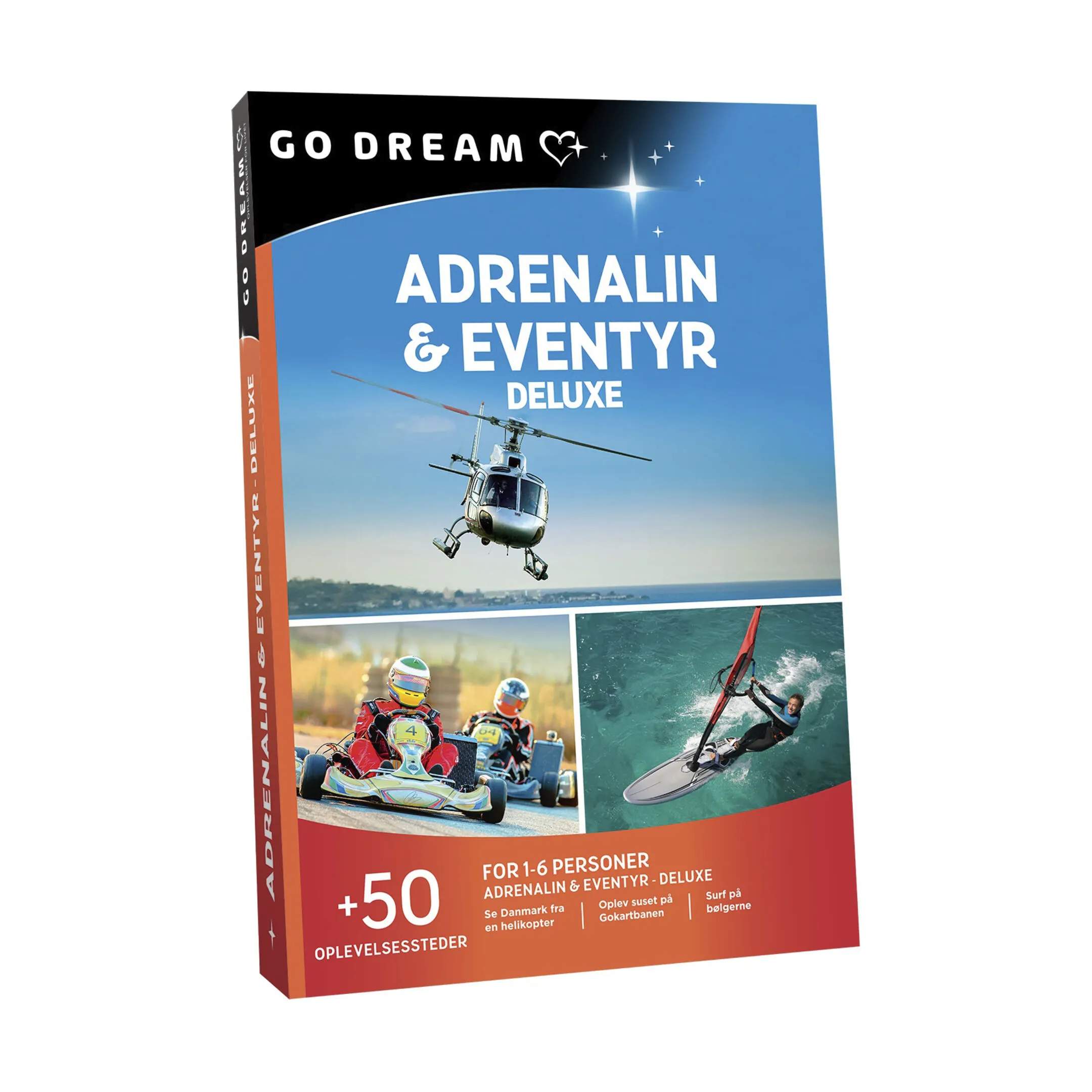 Gavekort - Adrenalin & eventyr Deluxe, Multifarvet, large
