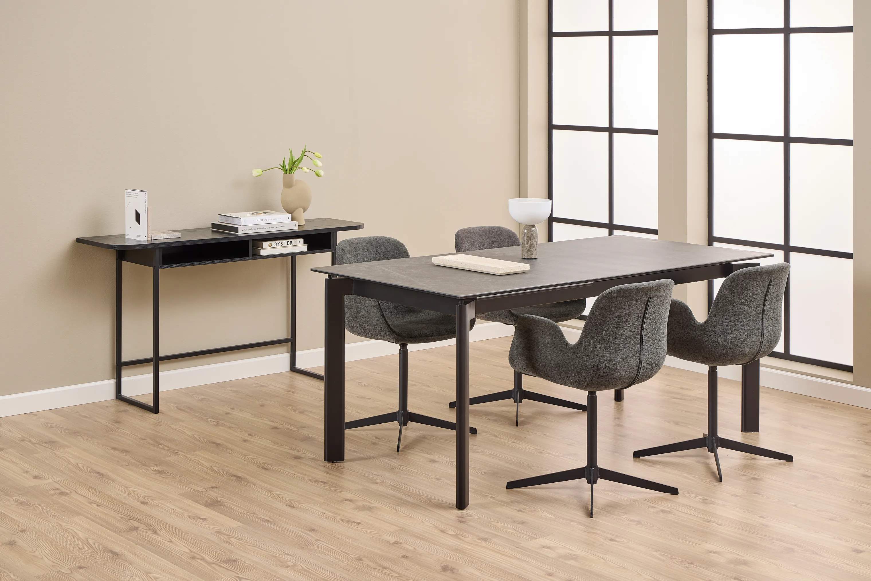 CASA Living Skriveborde Darlington Konsolbord i sort, 2