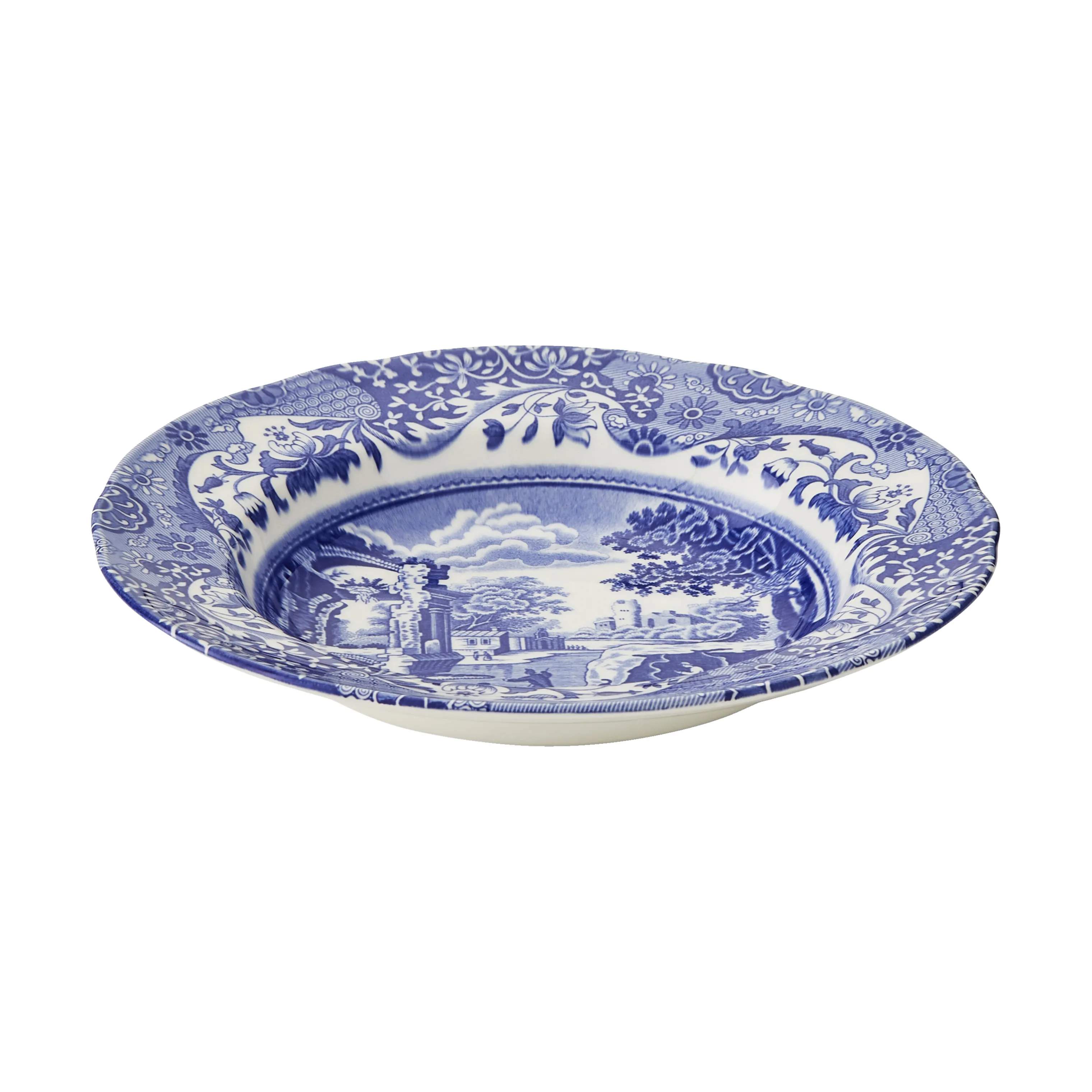 Spode Pastatallerkener Blue Italian Blue Italien Suppetallerken i Blå/hvid, 1