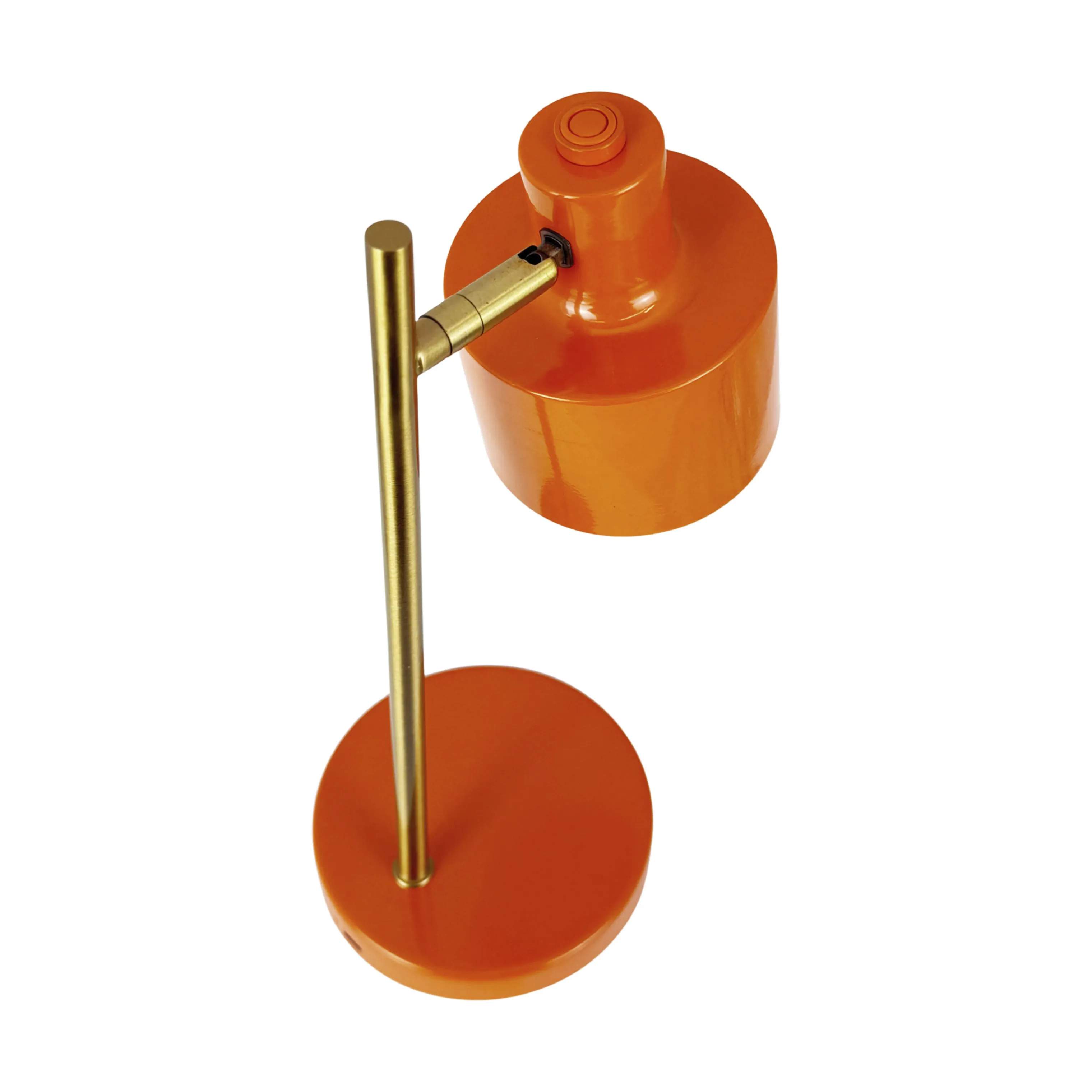Dyberg Larsen Bordlamper Ocean Bordlampe i Orange/ Messing, 28 cm, 4
