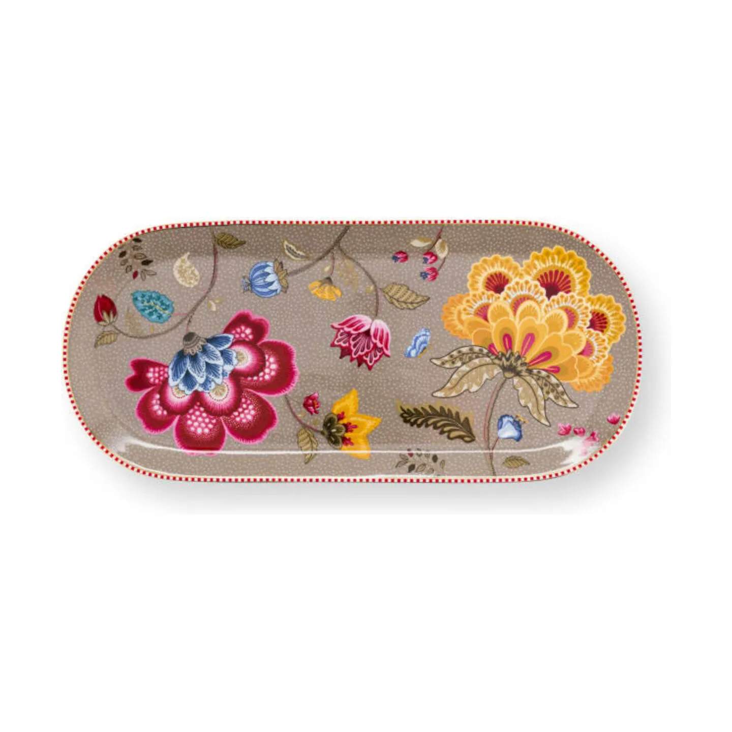 PIP Studio Serveringsfade Blooming Tales Kagefad i Khaki, 1