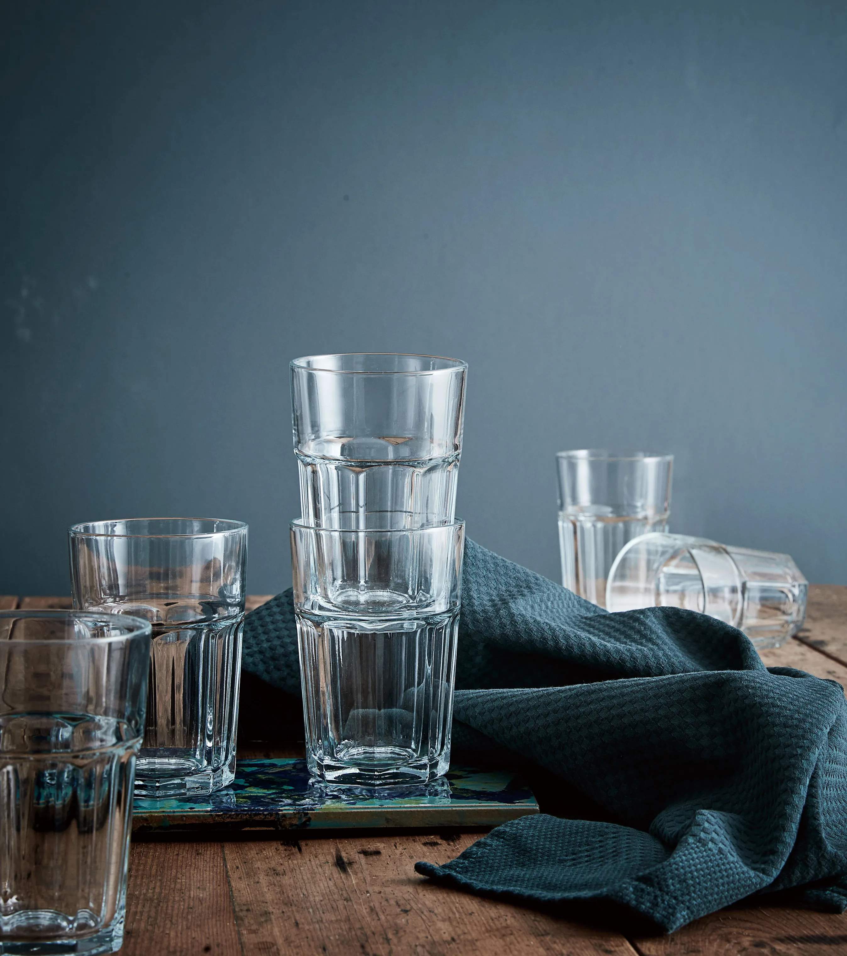 Aida Vandglas Granit Caféglas - 6 stk. i Klar, 2