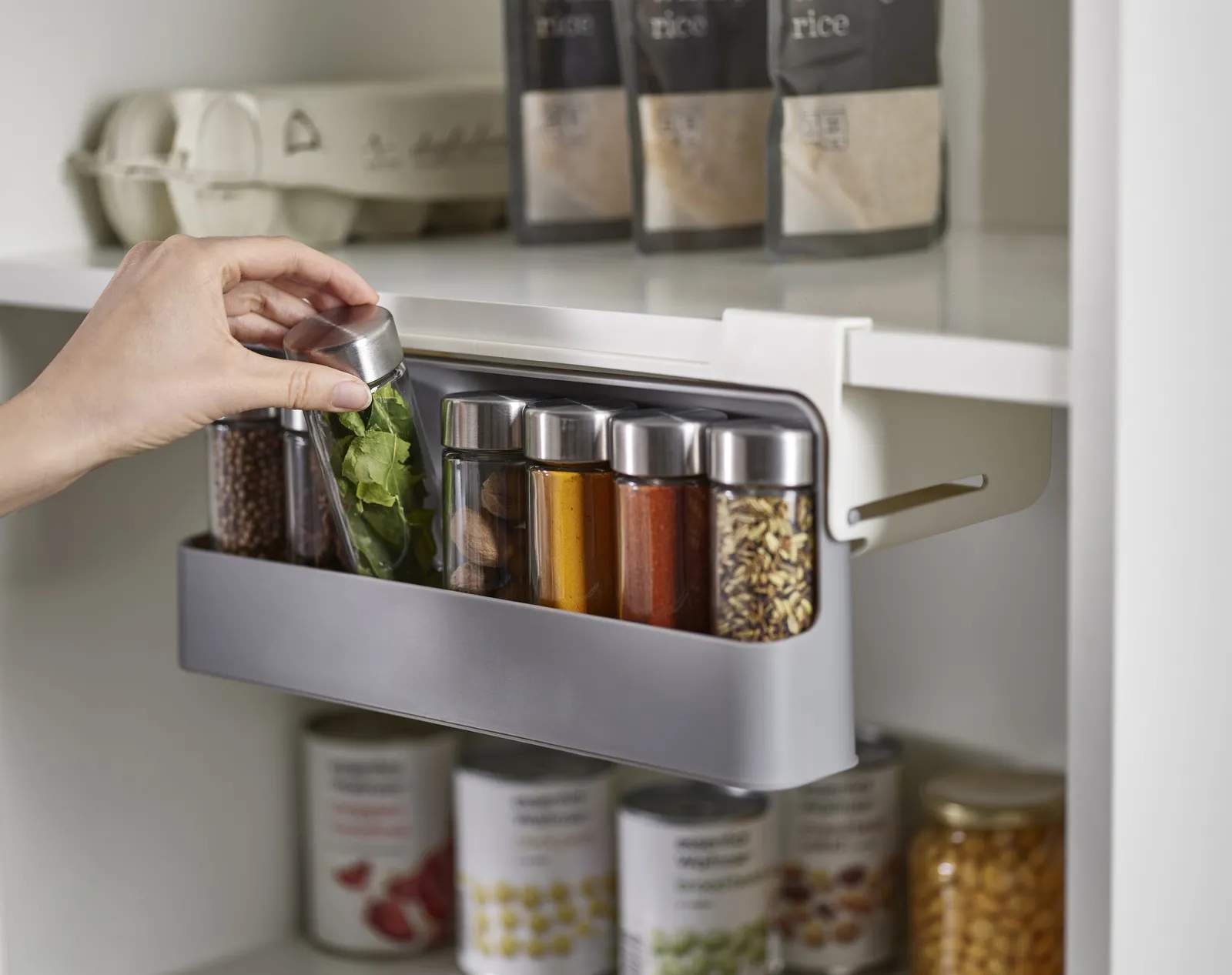 Joseph Joseph Opbevaringsbokse Cupboardstore Køkkenopbevaring i Grå, B32 x L13,5 cm, 5