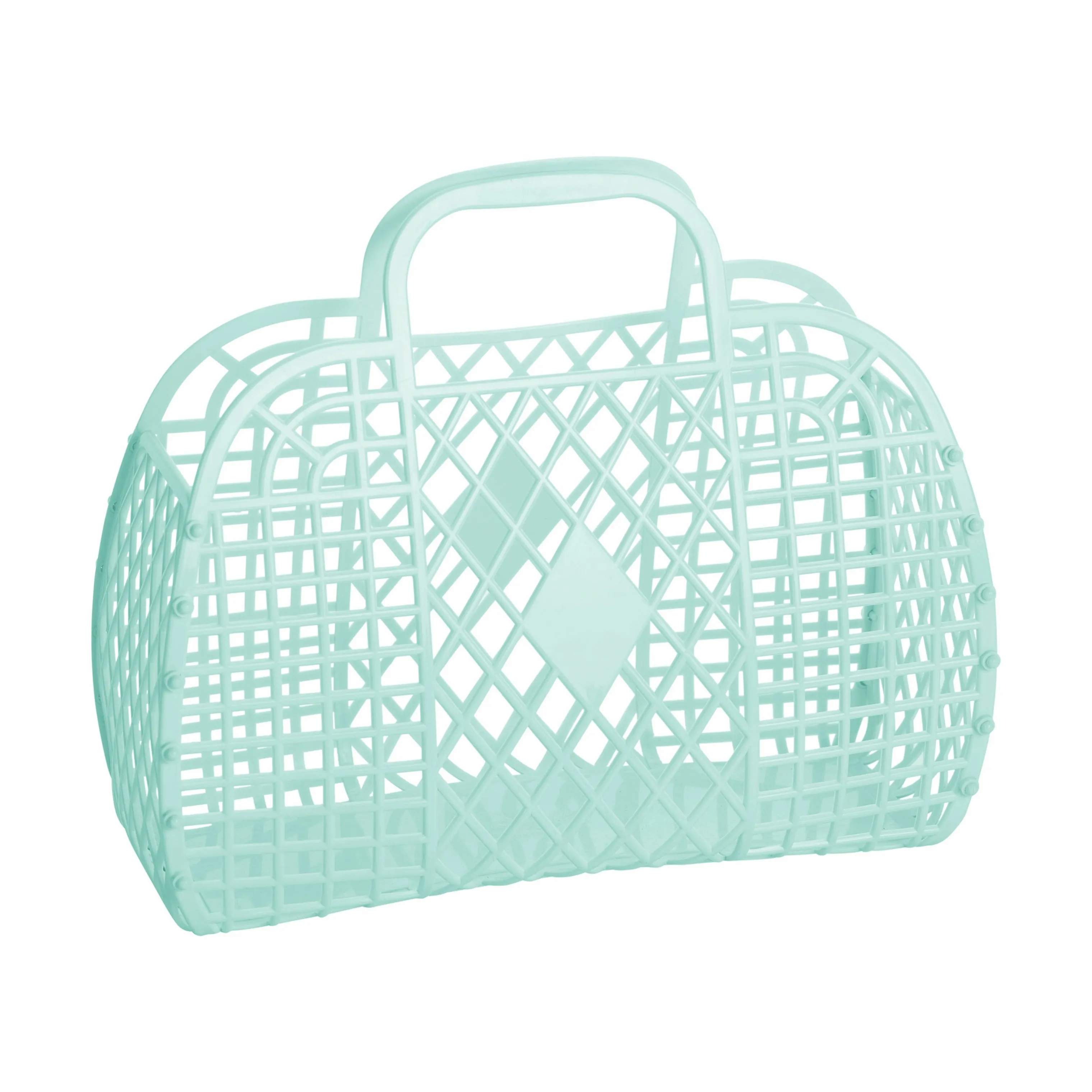 Retro Basket, mint, large