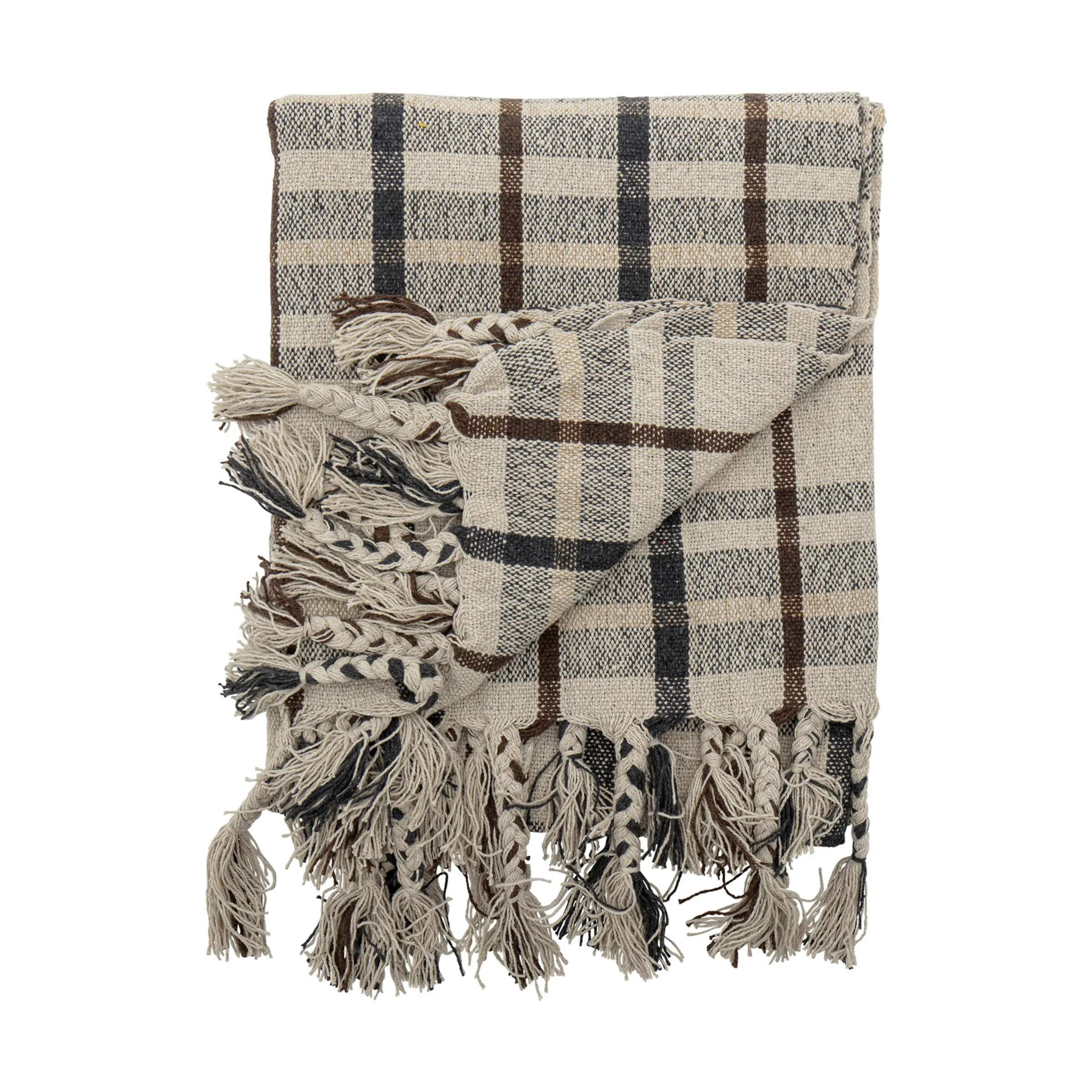 Bloomingville Plaider Ekin Plaid i Natur, 2