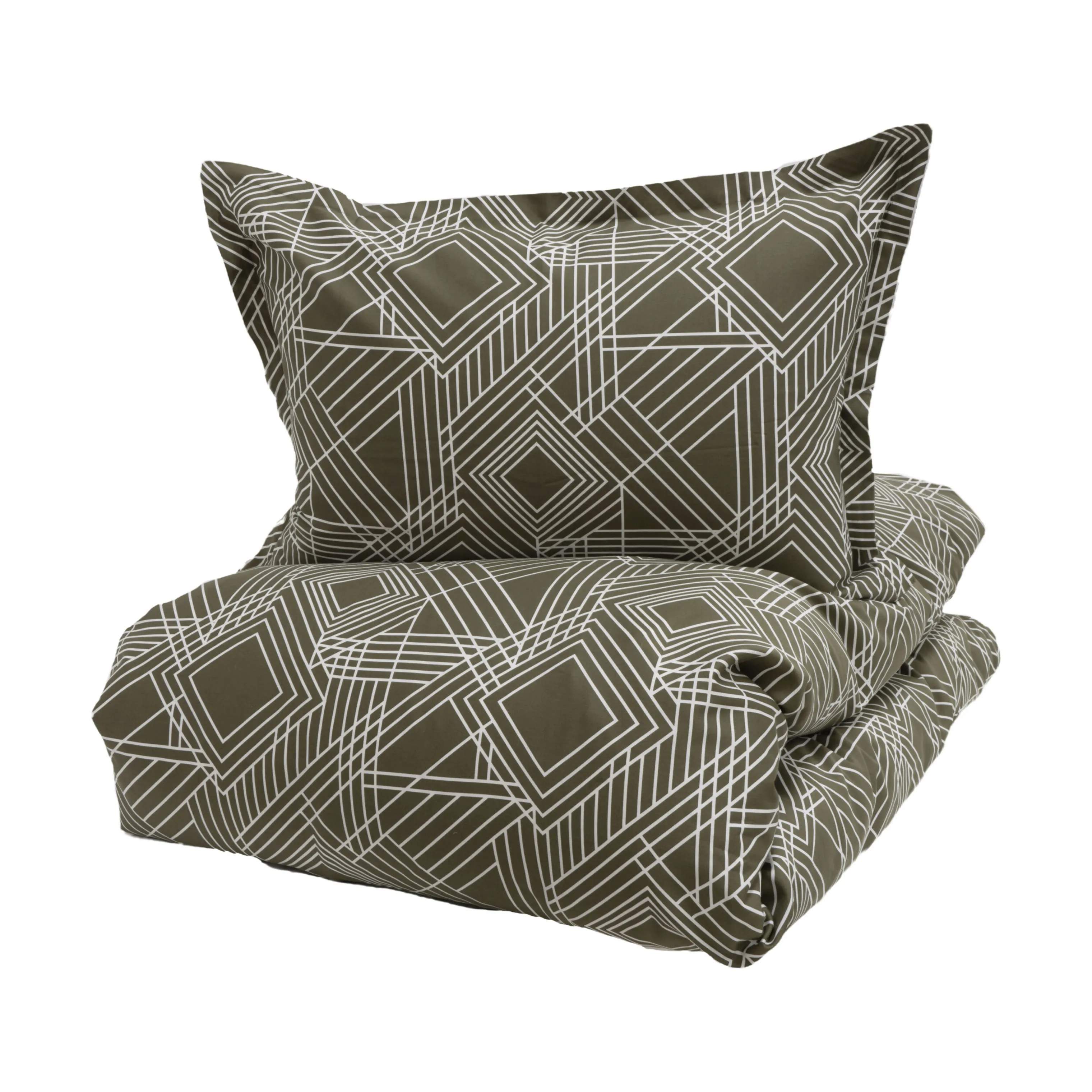 Borås Cotton Sengetøj Lewis Sengetøj i Green, B140 x L200 cm, 4