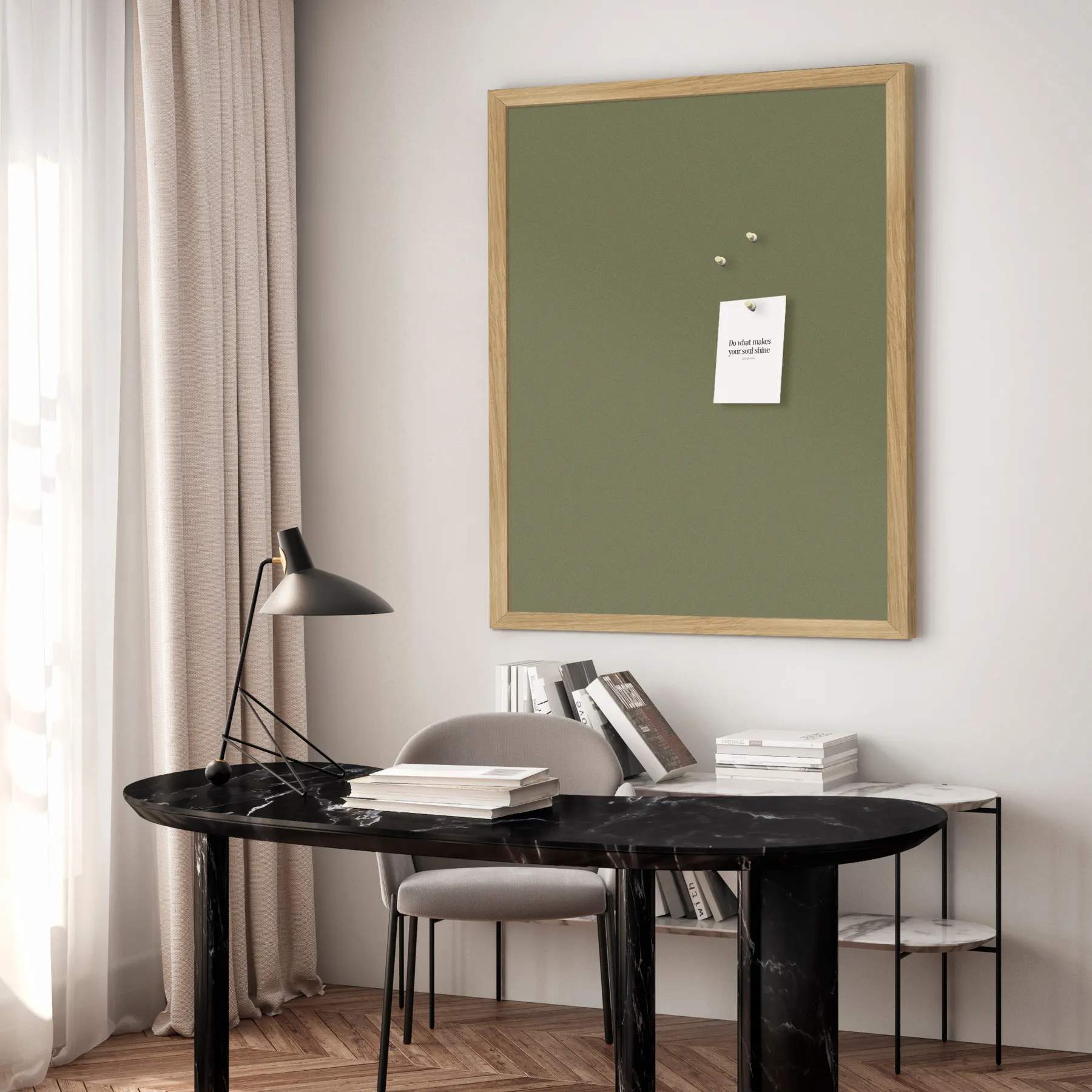 Incado Lærredstryk Opslagstavle i Deluxe Green, 4