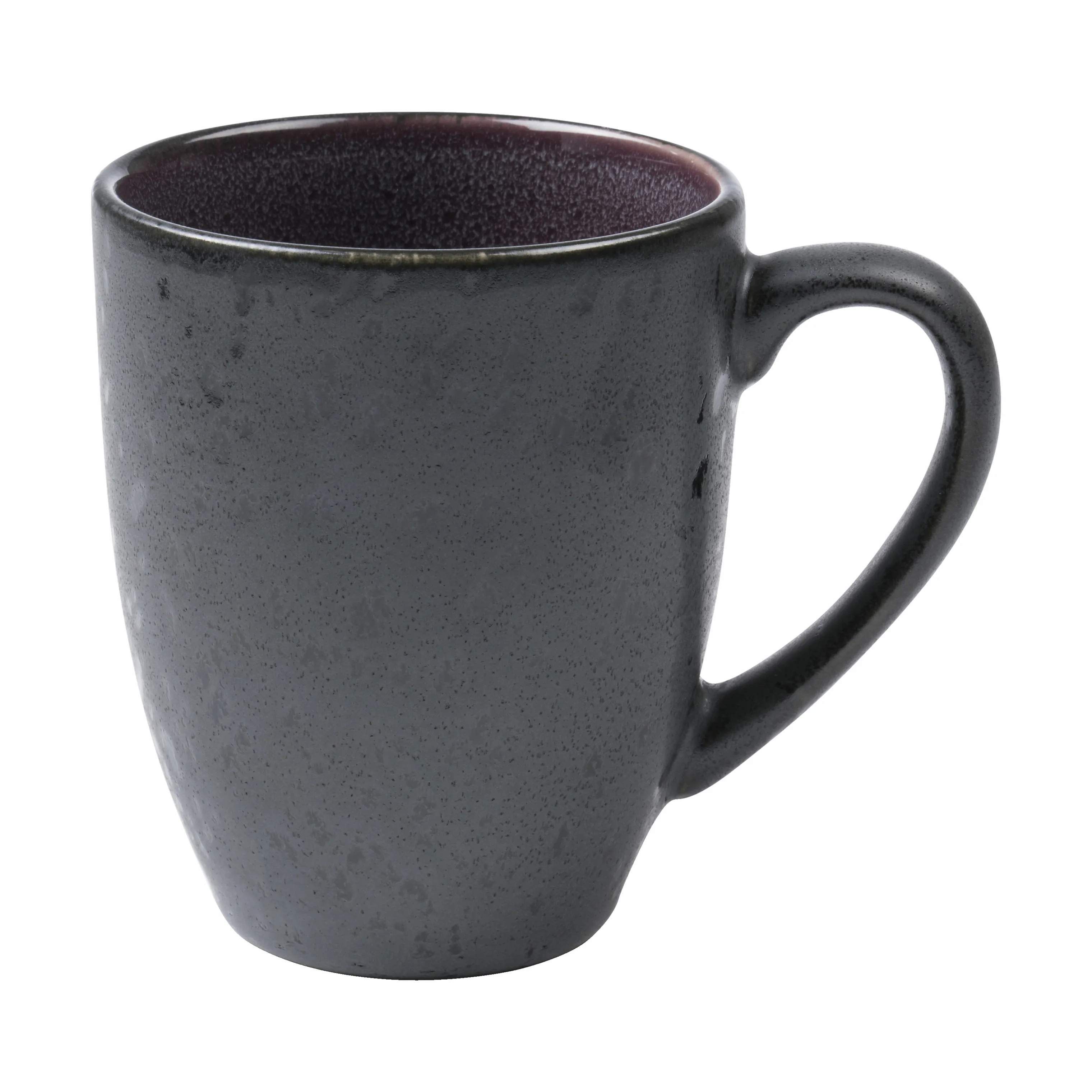 Bitz Krus og kopper med hank Krus i Sort/lilla, 30 cl, 1