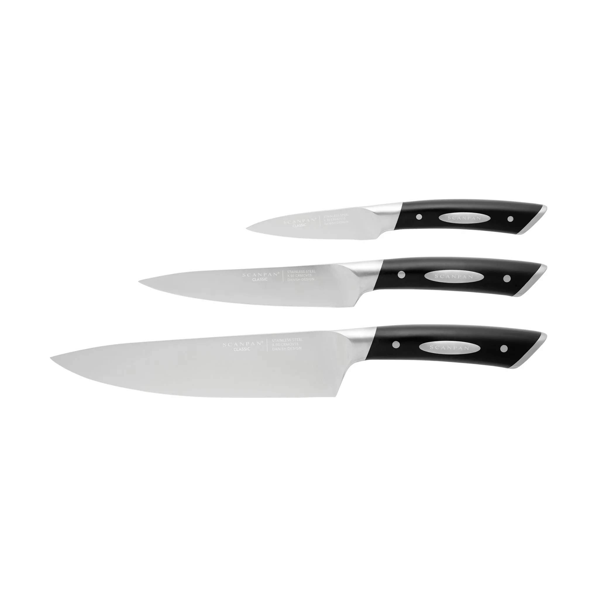 Scanpan knivsæt Classic Knivsæt - 3 dele