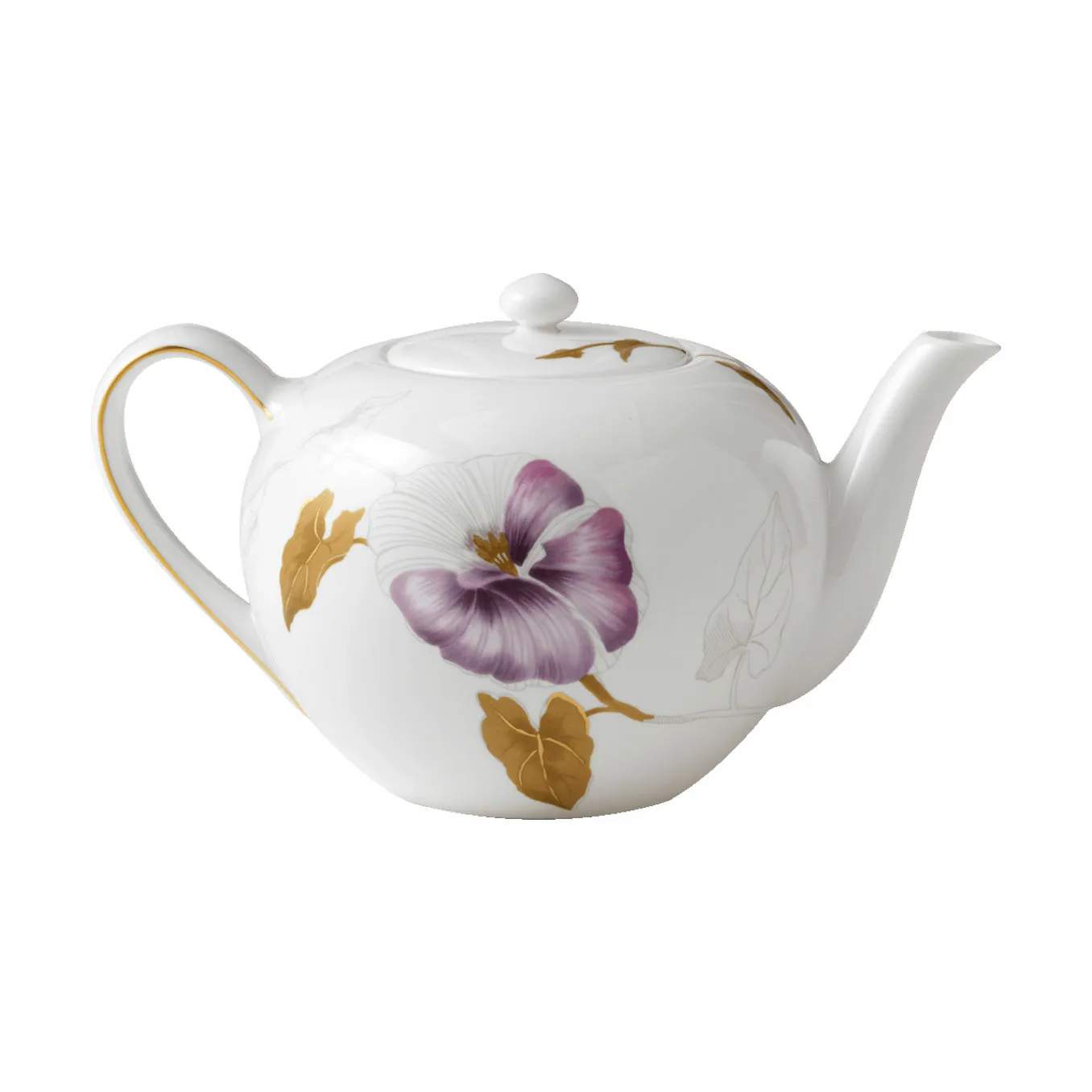 Royal Copenhagen Tekander Flora Tekande - Snerle i Lilla/hvid, 4
