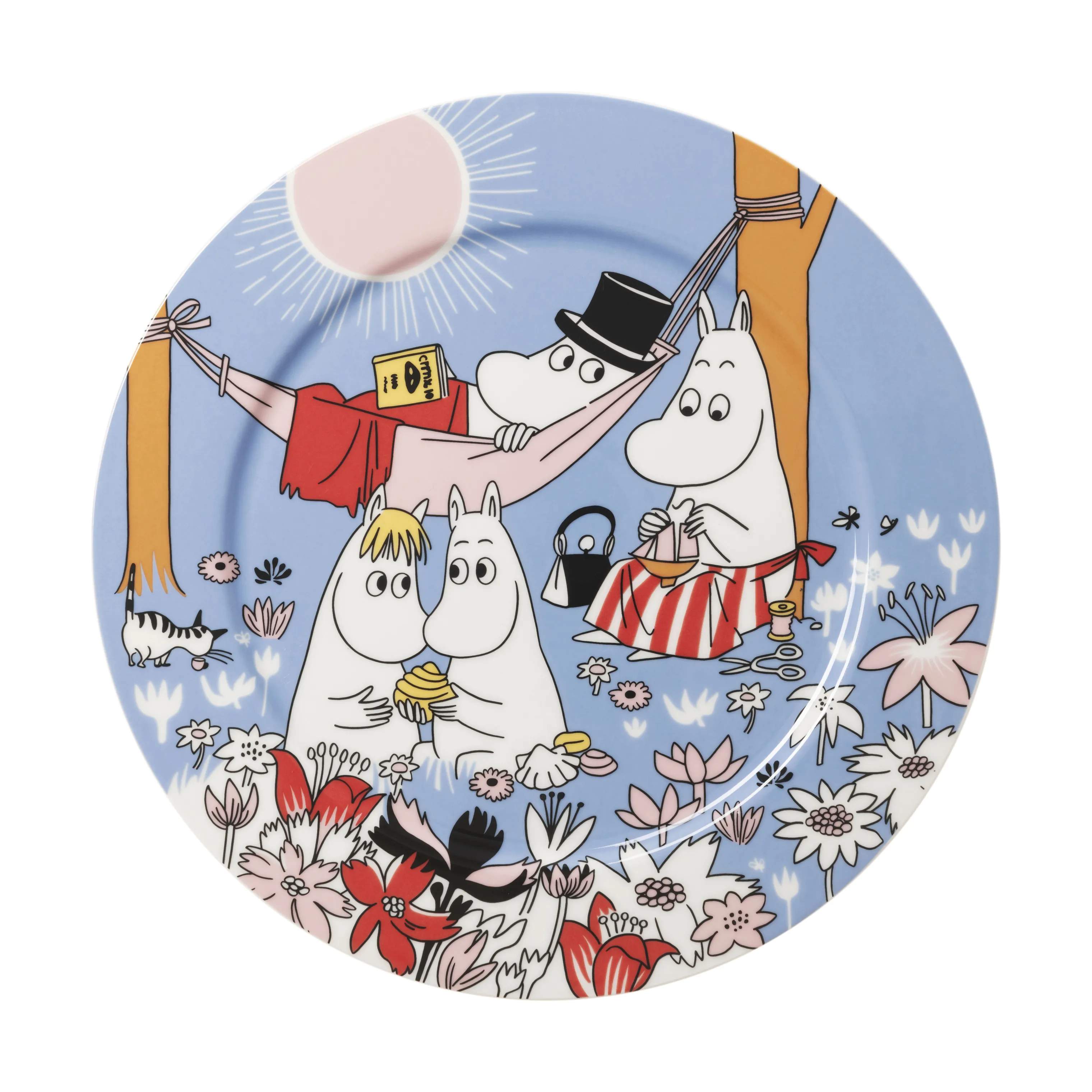 Moomin Arabia Serveringsfade Klassisk Serveringsfad - Familietid i Familietid blå, 1