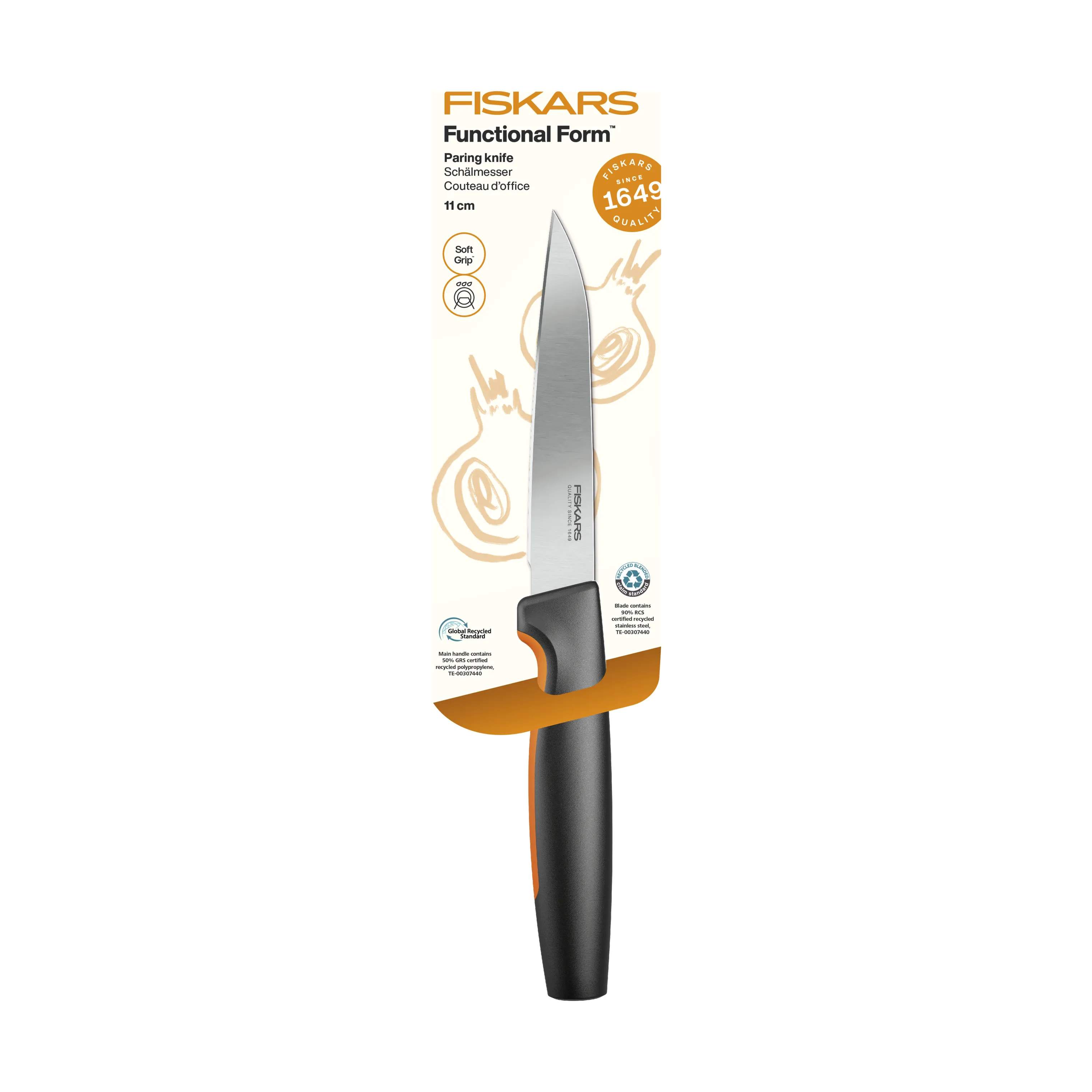 Fiskars Grøntsagsknive Functional Form Grøntsagskniv i Sort/Orange, 4