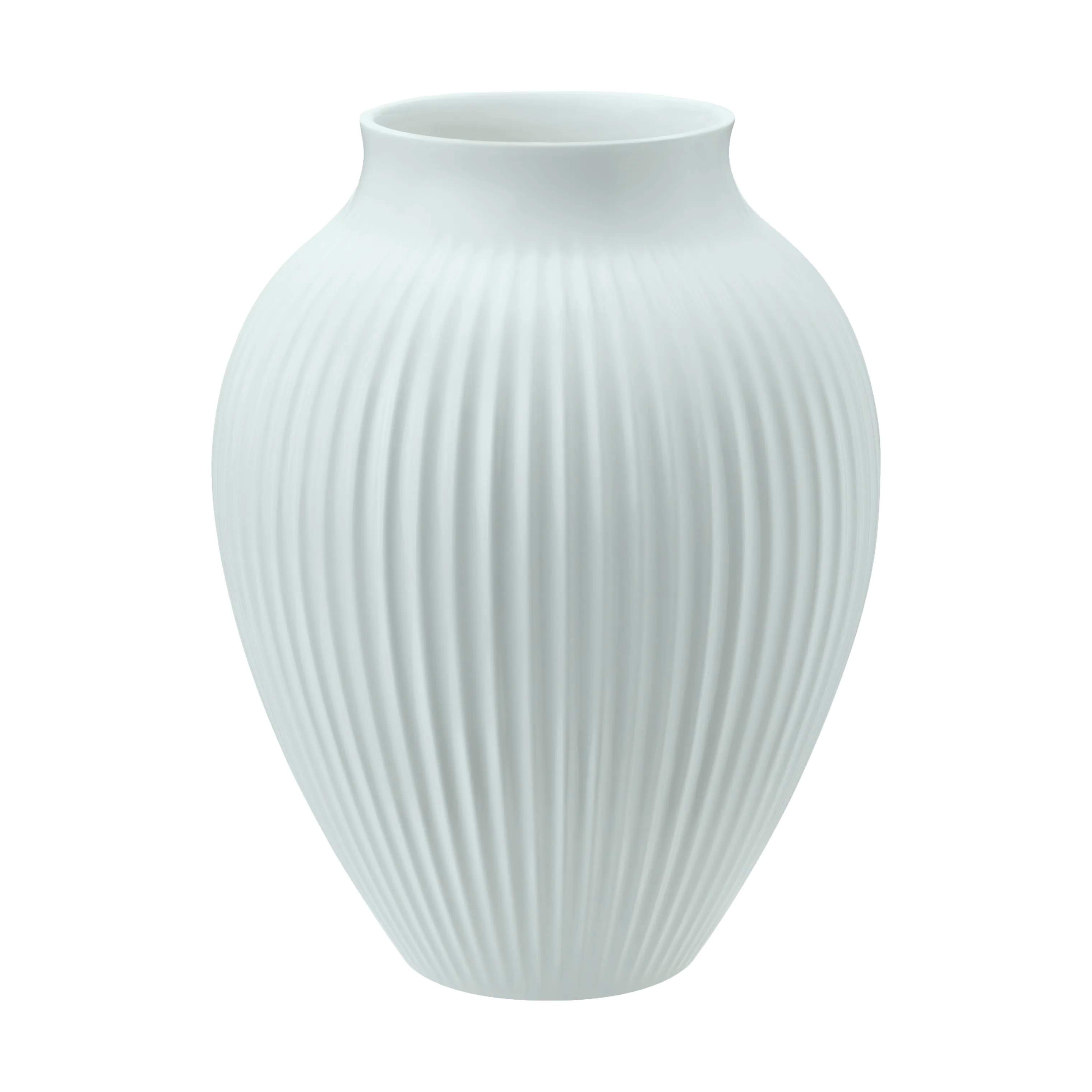 Knabstrup Keramik Vaser Ripple Vase i ice blue, 20 cm, 1