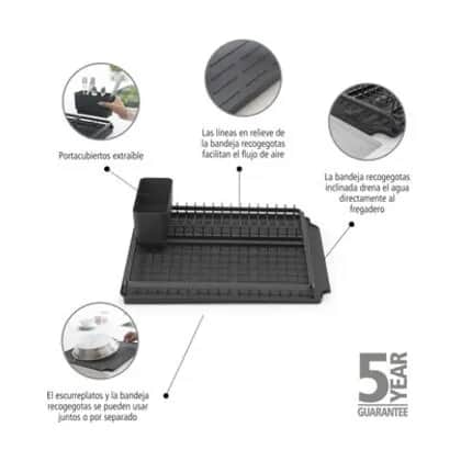 Brabantia Opvaskestativer Sink-side Opvaskestativ i Sort, 4