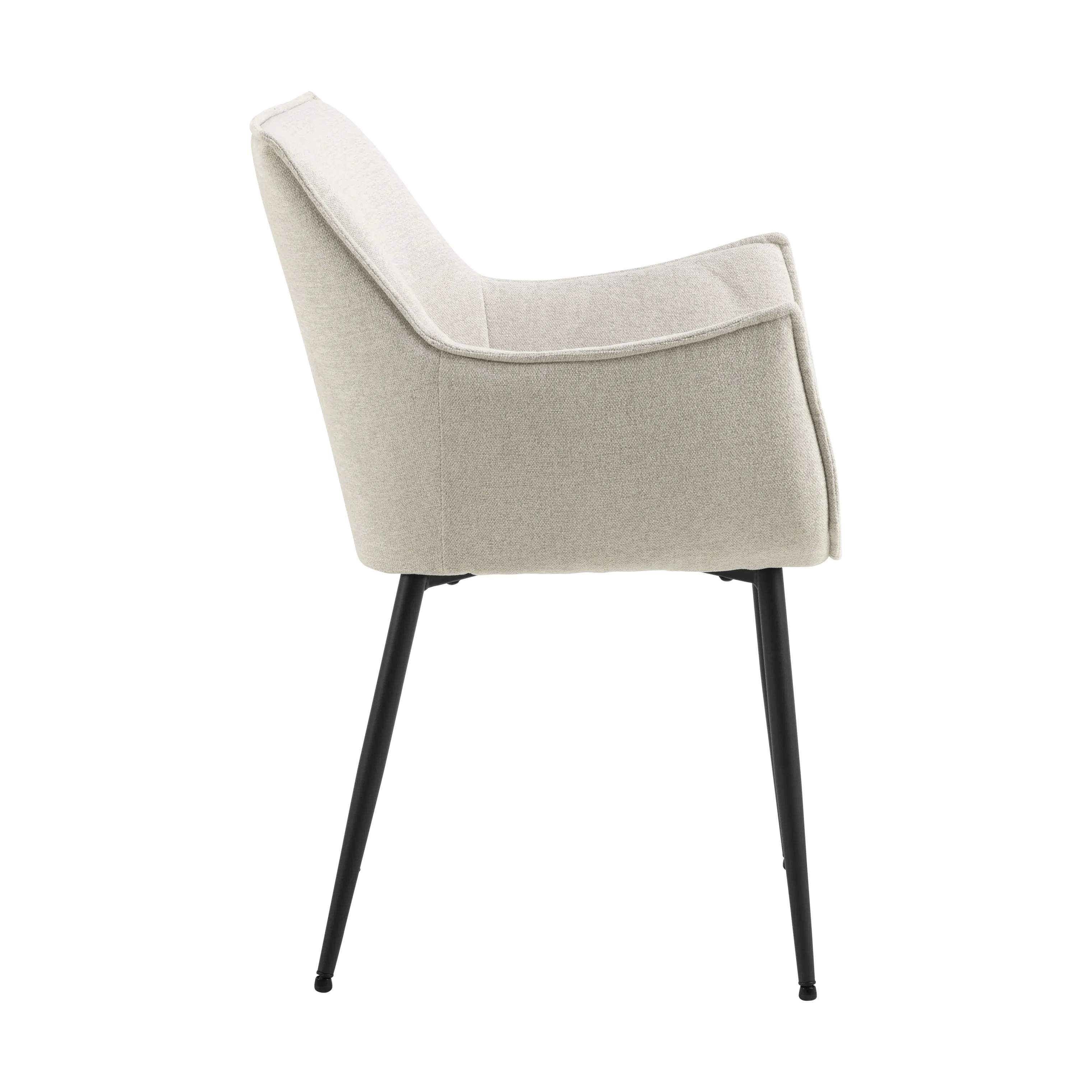 CASA Living Spisebordsstole Bonita Spisebordsstol med armlæn - 2 stk i Beige, 4