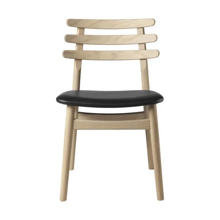 FDB Møbler Spisebordsstole J48 Spisebordstol i Sort/egetræ, 78,5 cm, 1