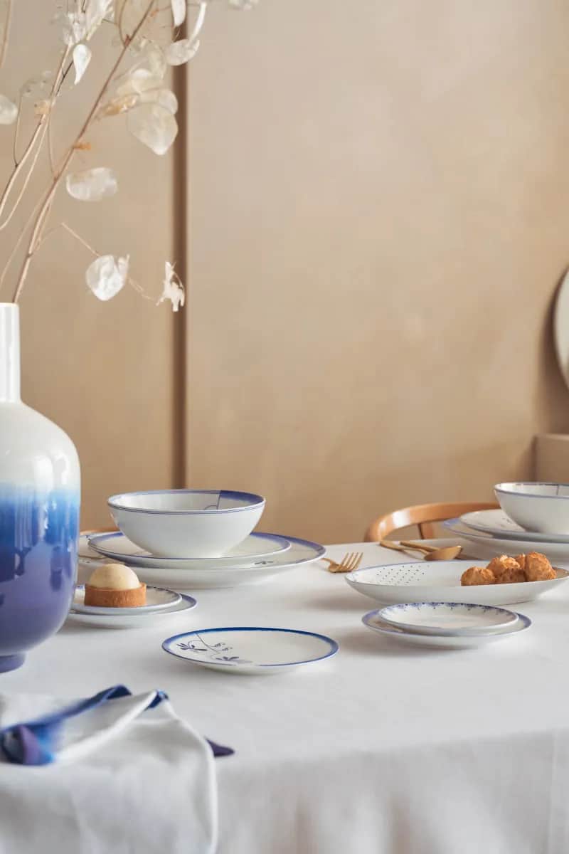 PIP Studio Frokosttallerkener Blue Bird Tallerken i Hvid/blå, 3
