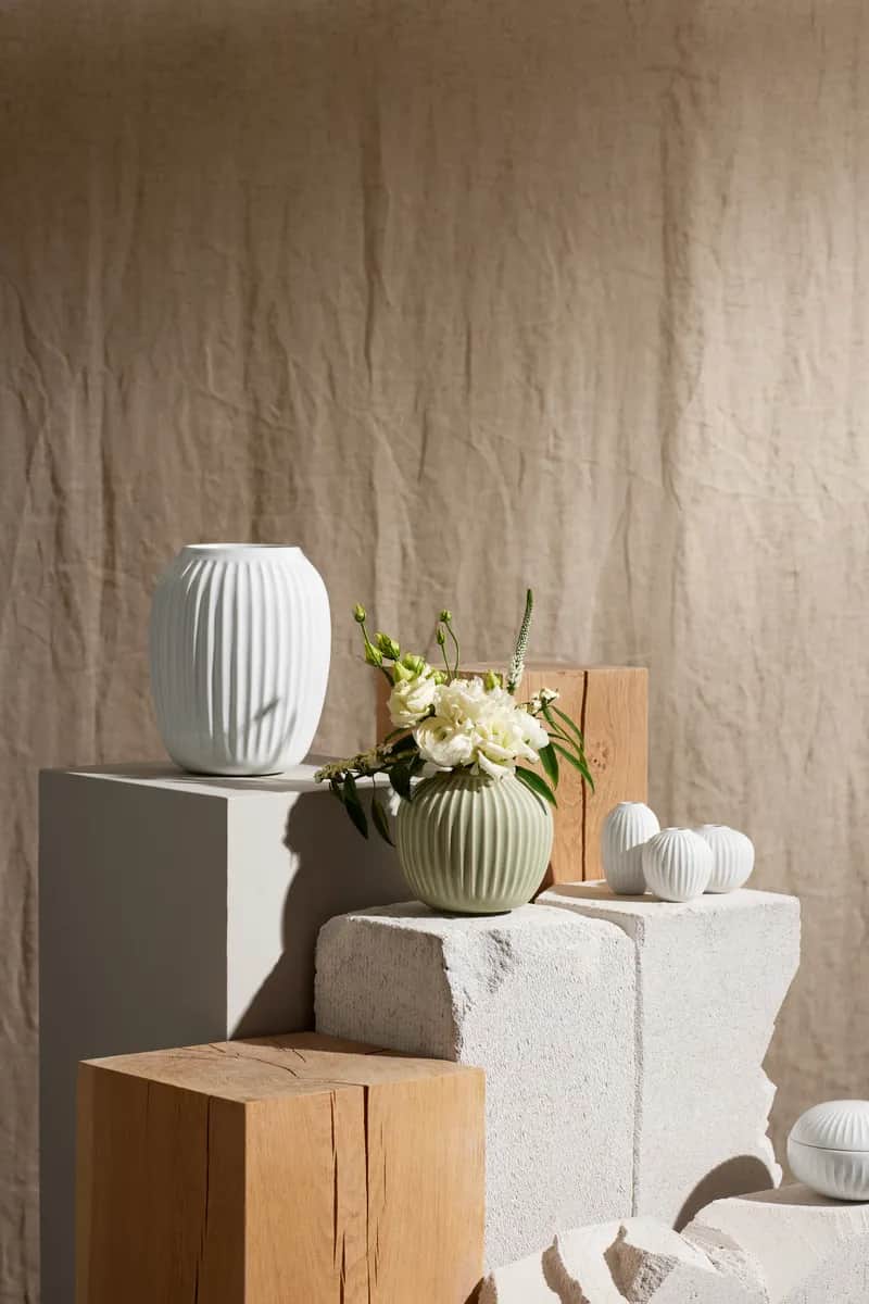 Kähler Vaser Hammershøi Vase i Lys grøn, 13 cm, 2