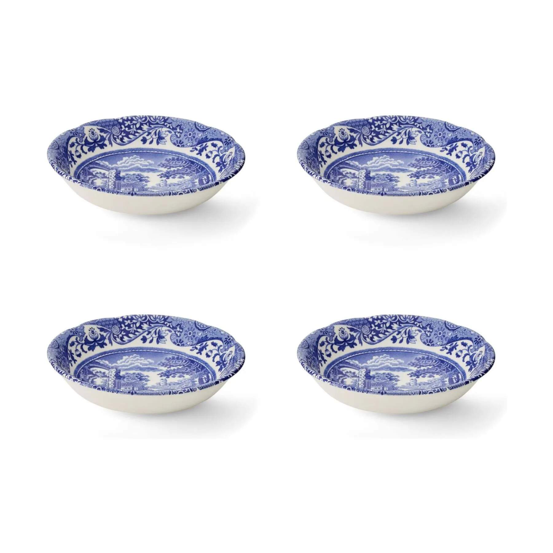 Spode Serveringsskåle Blue Italian Blue Italien Skål - 4 stk. i 16 cm, 1