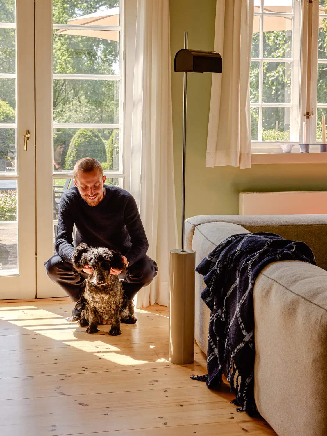 Hübsch Plaider Flok Plaid i Mørkeblå, 4