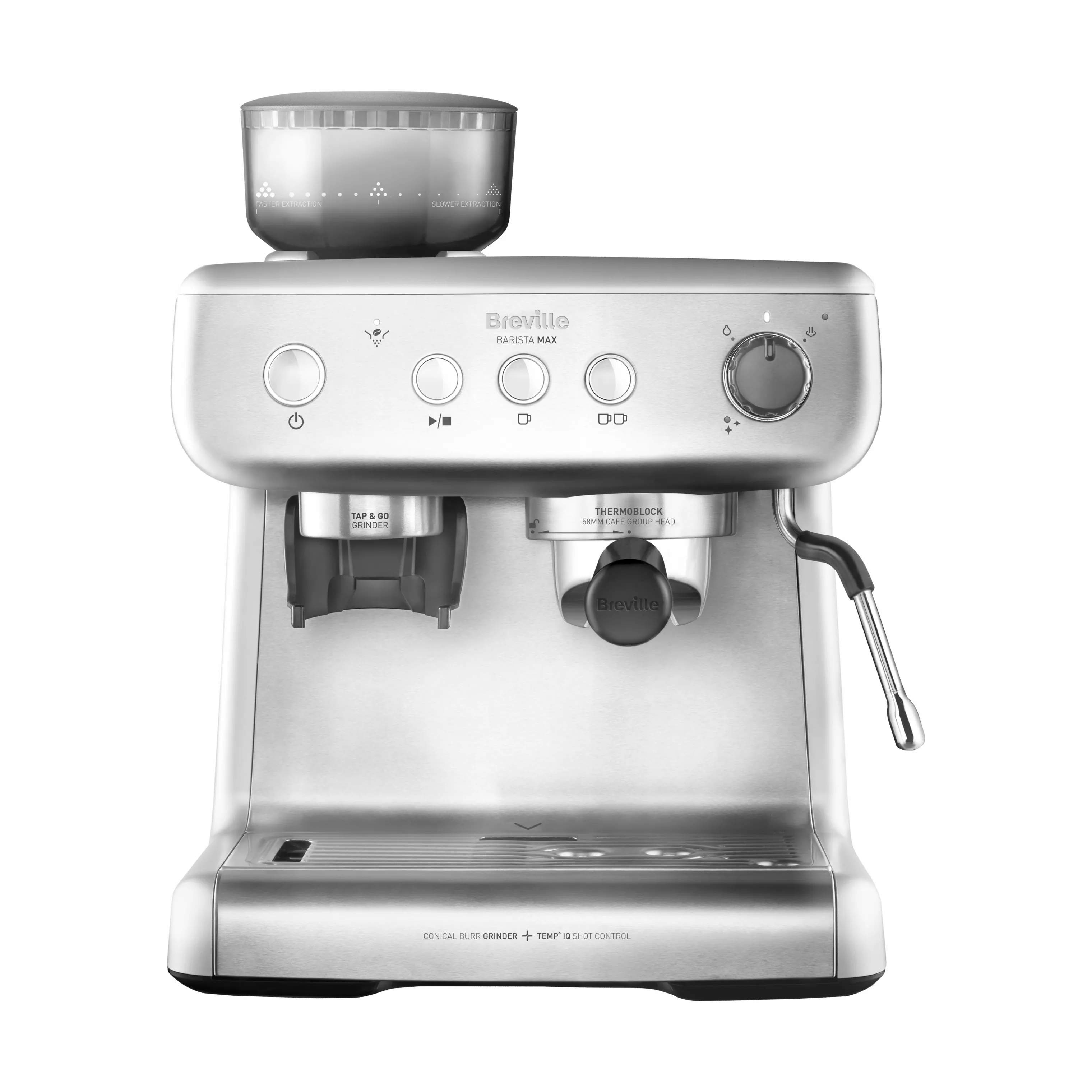 Breville Espressomaskiner Barista Max Espressomaskine i Sølvfarvet, 1