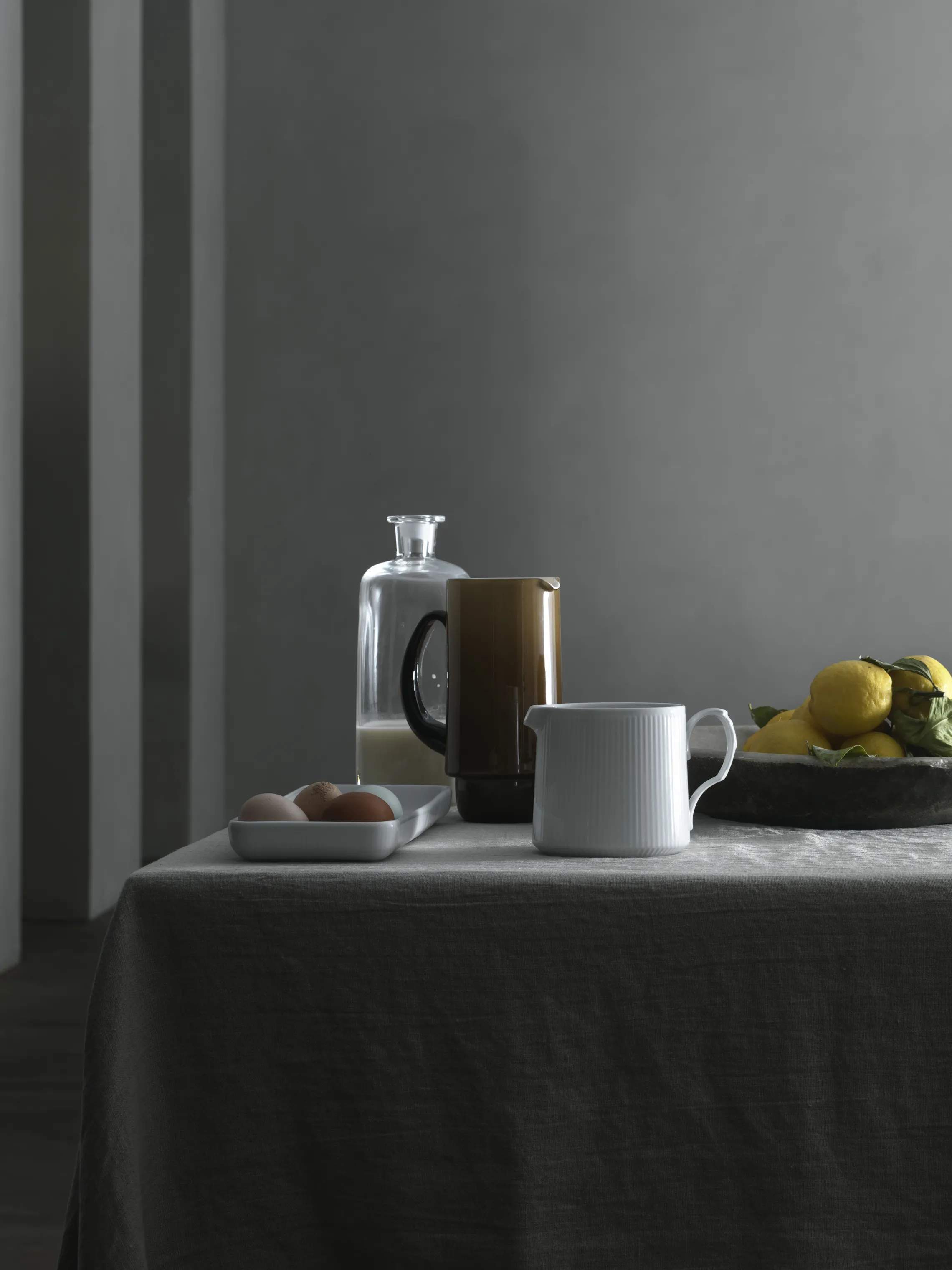 Royal Copenhagen Serveringsfade Hvid Riflet Fad i Hvid, 2
