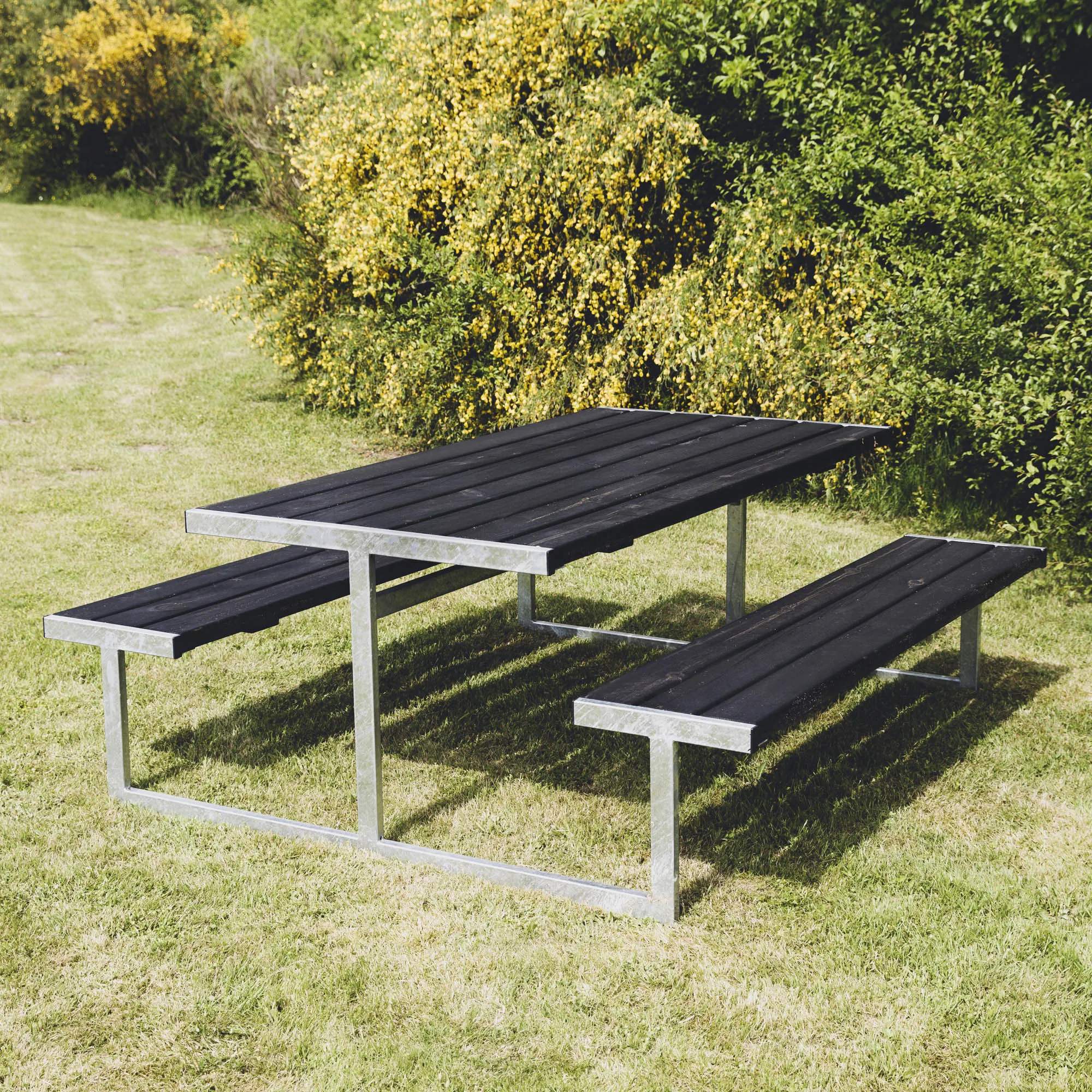 HORTUS Havemøbelsæt Loke Bord-/bænksæt i sort, 2