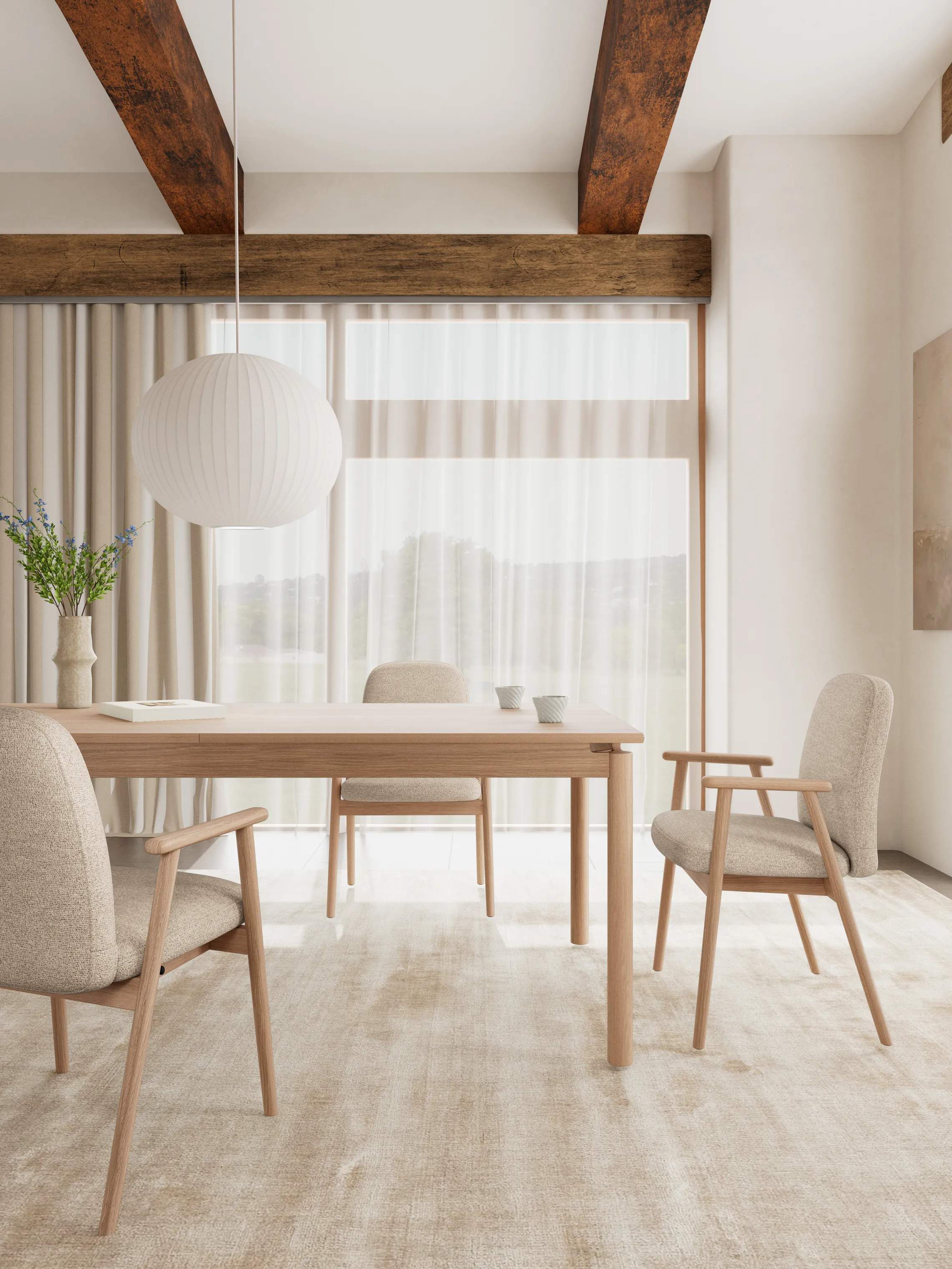 CASA Living Spisebordsstole Calvin Spisebordsstol - 2 stk. i Beige, 2