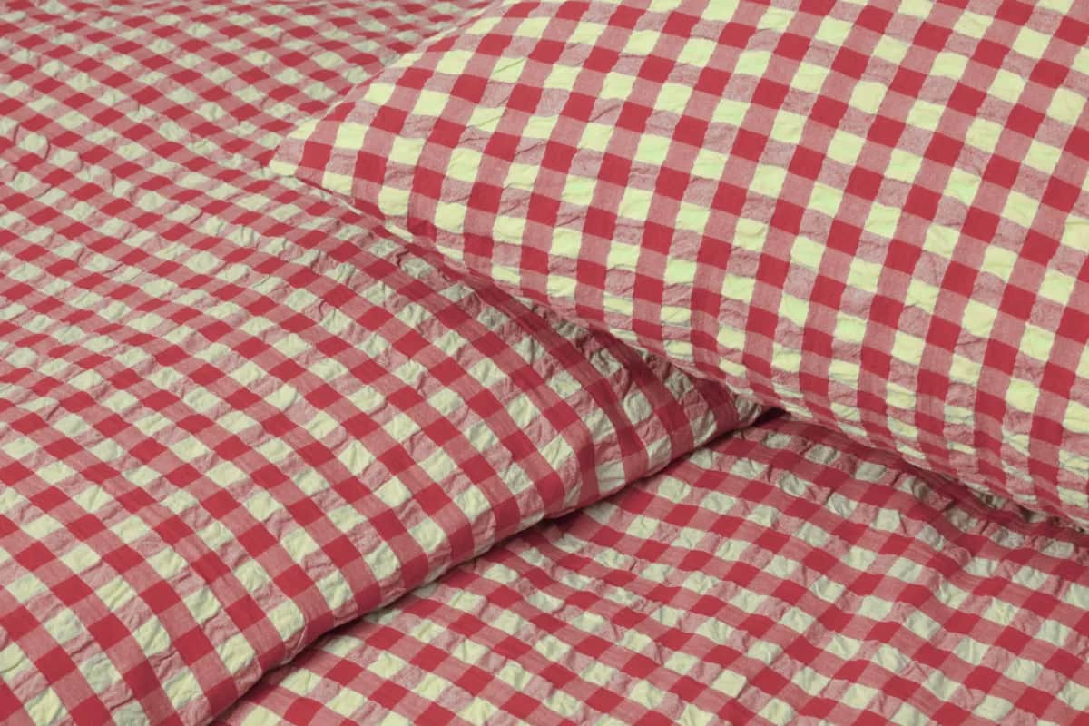 Juna Sengetøj Bæk&Bølge Sengetøj i Rød/Gul, B200 x L220 cm, 2
