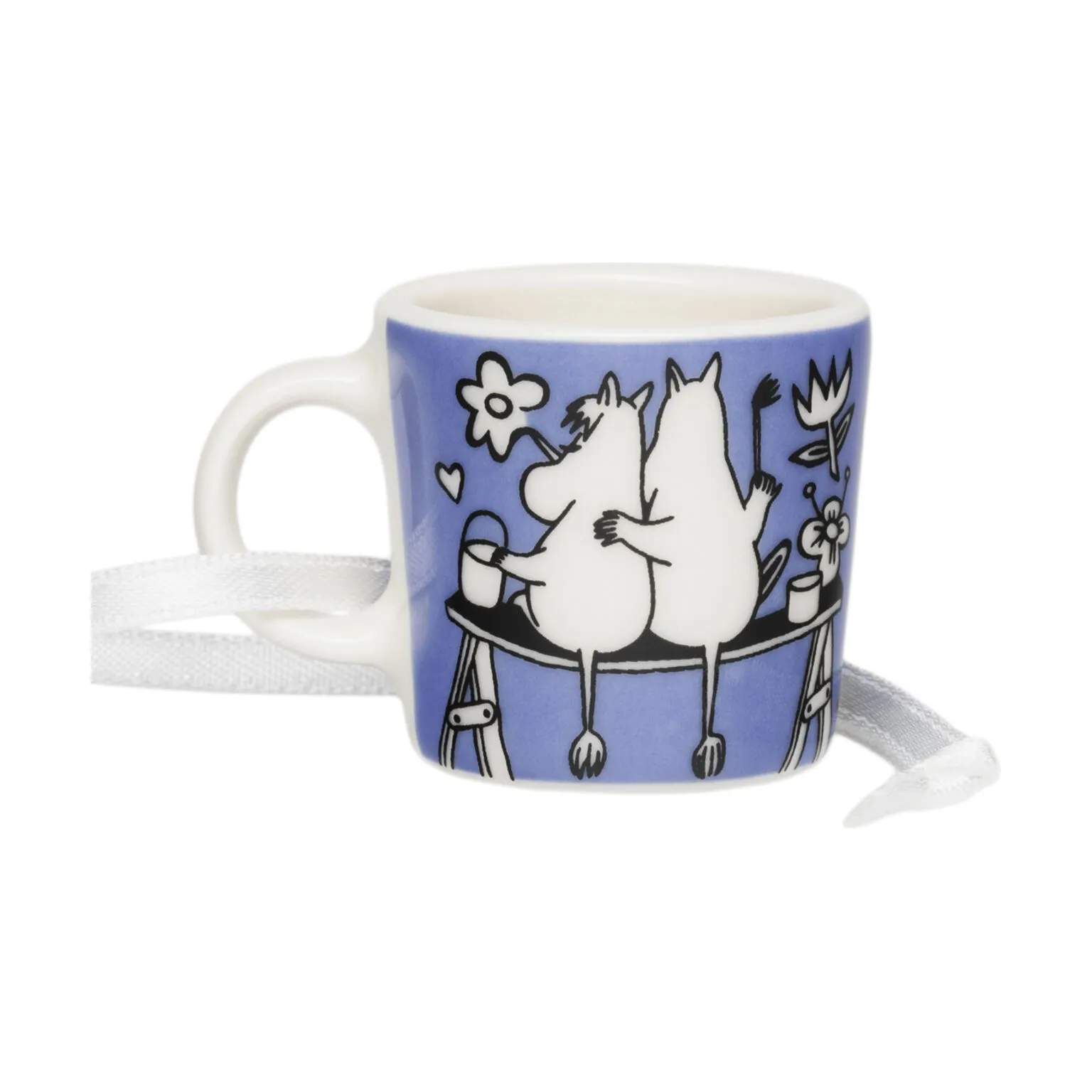 Moomin Arabia Krus og kopper med hank Ferieklar Kærlighed Minikrus i Blå, 3