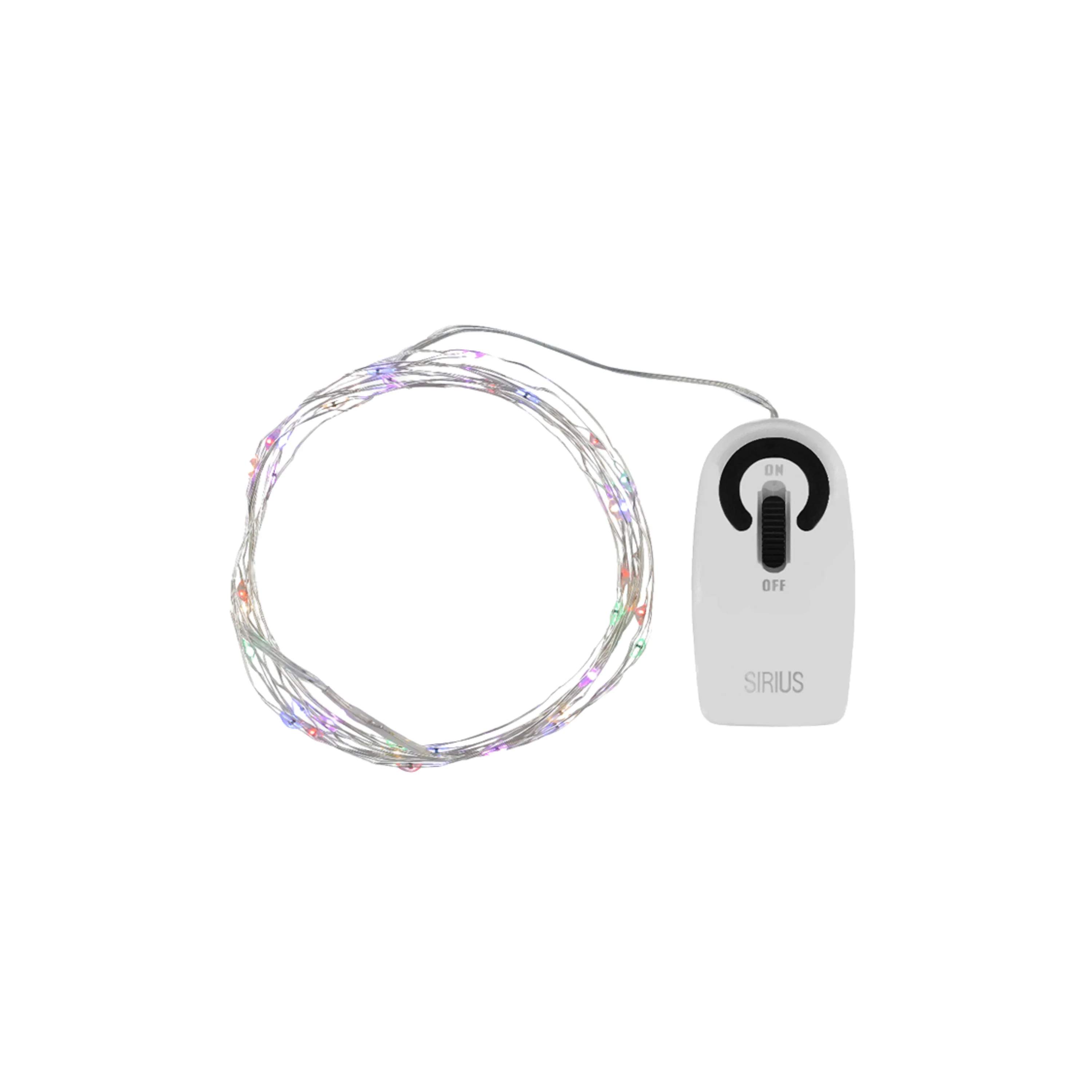 Sirius Lyskæder Knirke Lyskæde i Sølv, 3,9 meter, 1