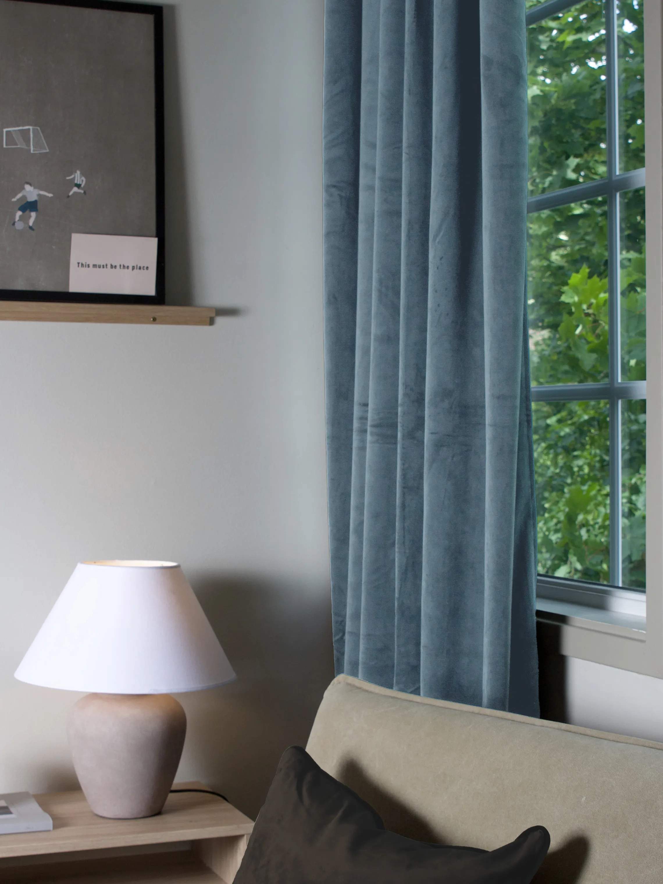 Svanefors Gardiner og gardinstænger Estelle Estrelle Gardin - 2 stk. i Denim, H280 x B135 cm, 2