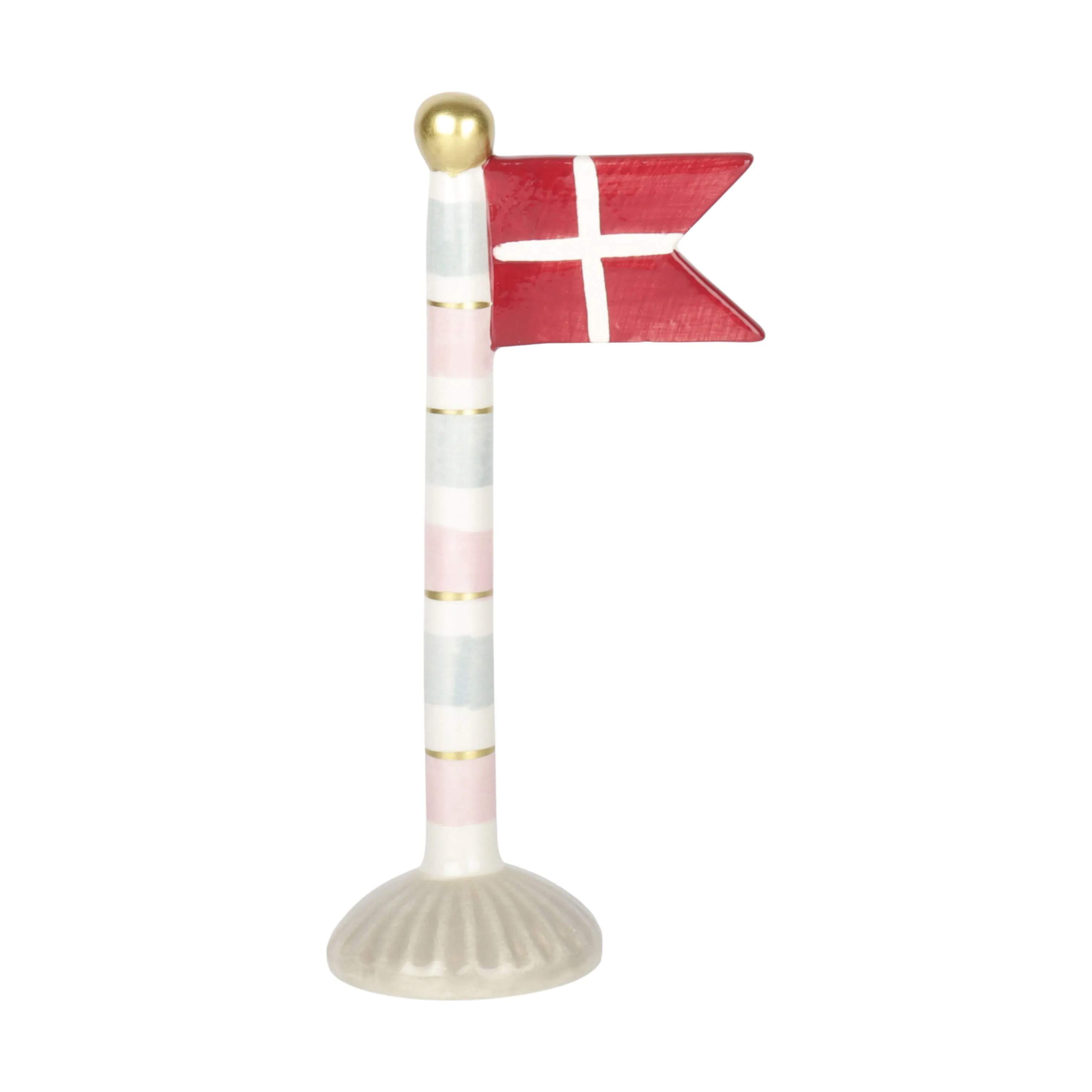 Flag - Stribet, flag m. rosa/lyseblå striber, large