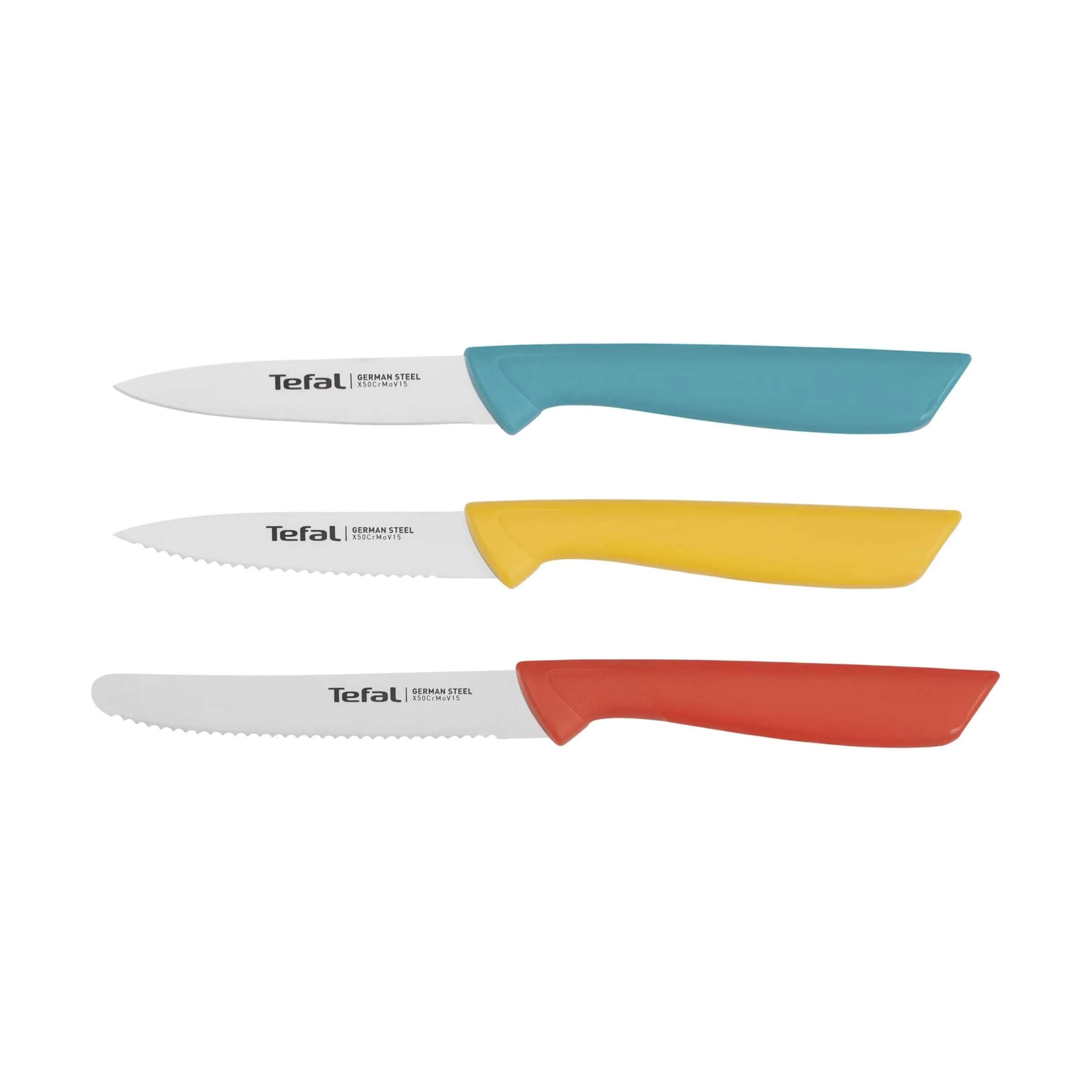 Tefal Knivsæt Colorfood Knivsæt - 3 dele i Gul/Blå/Orange, 1