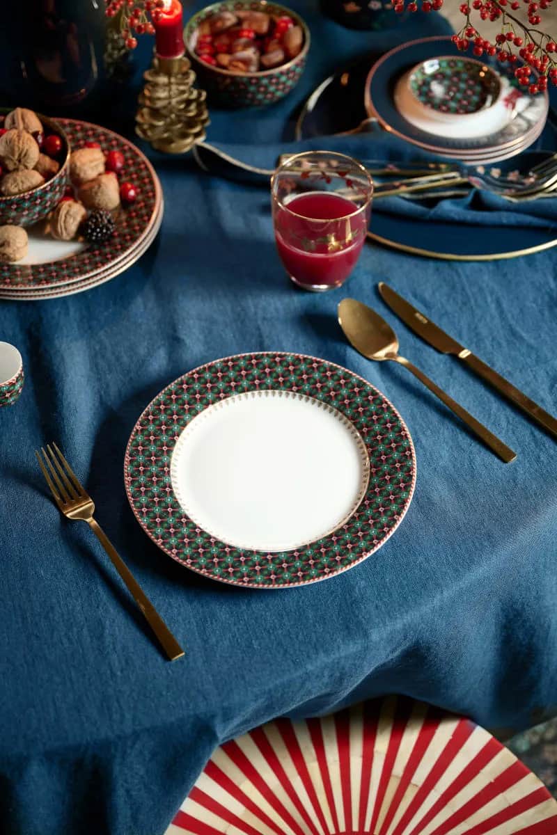 PIP Studio Frokosttallerkener Berry Blues Clover Tallerken i Blå, 23 cm, 2