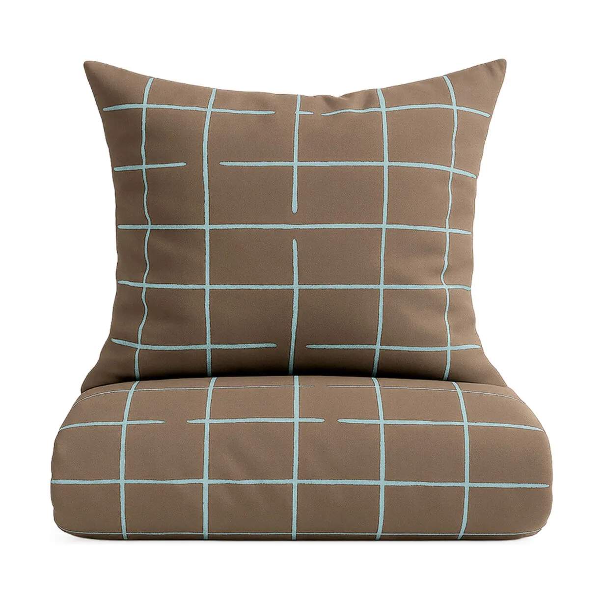 omhu x Mads Barfod Sengetøj Wave Grid Sengetøj i Taupe, B140 x L200 cm, 1