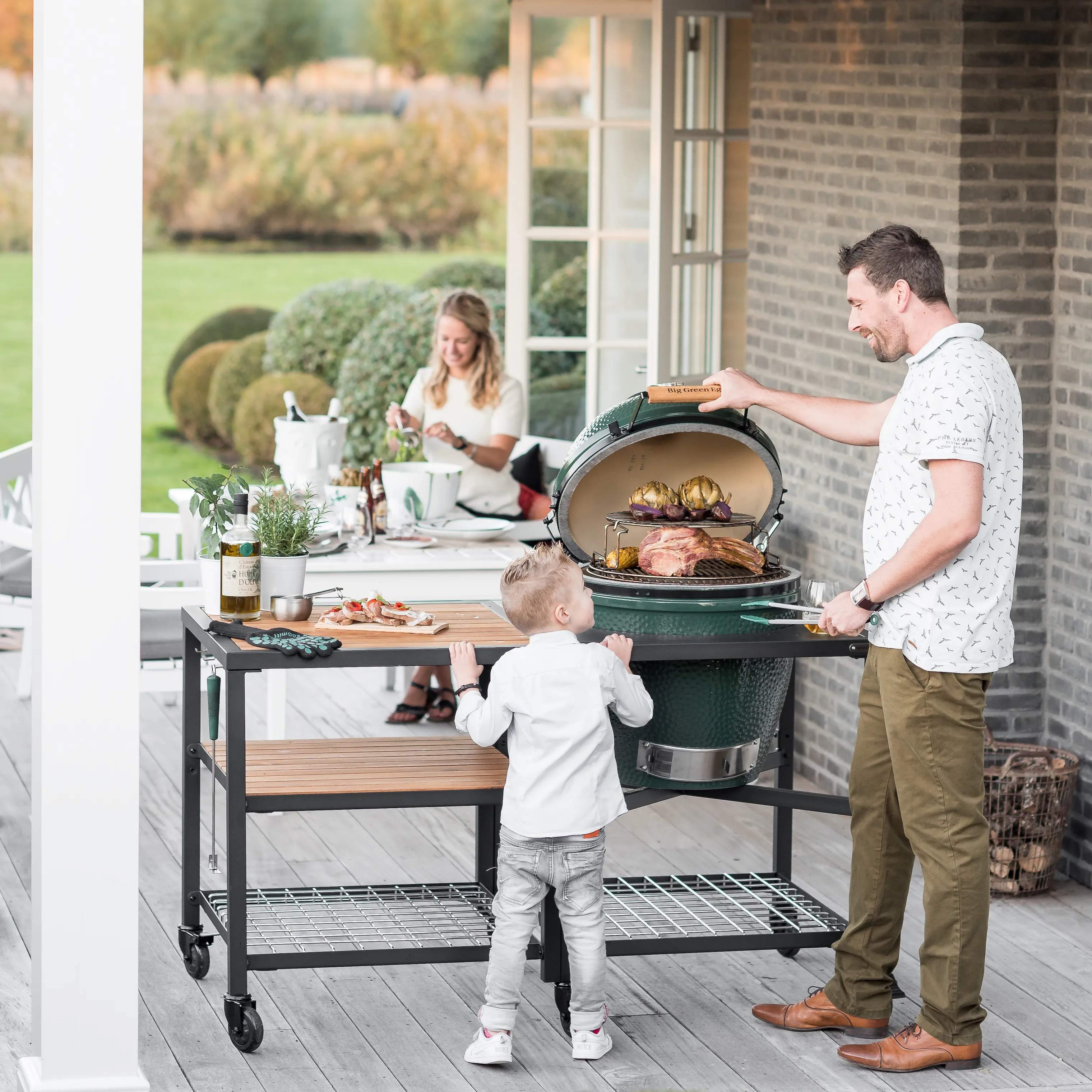 Big Green Egg Øvrigt grilltilbehør Racks & Grids EGGspandersæt Rist - 5 dele i Grå, 2