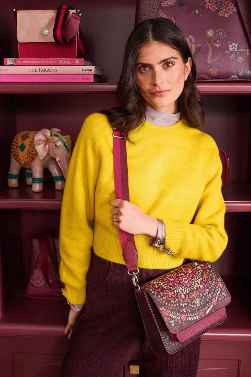 PIP Studio Øvrigt interiør Fenna Cross Body Bag i Mørkerød, Medium, 3