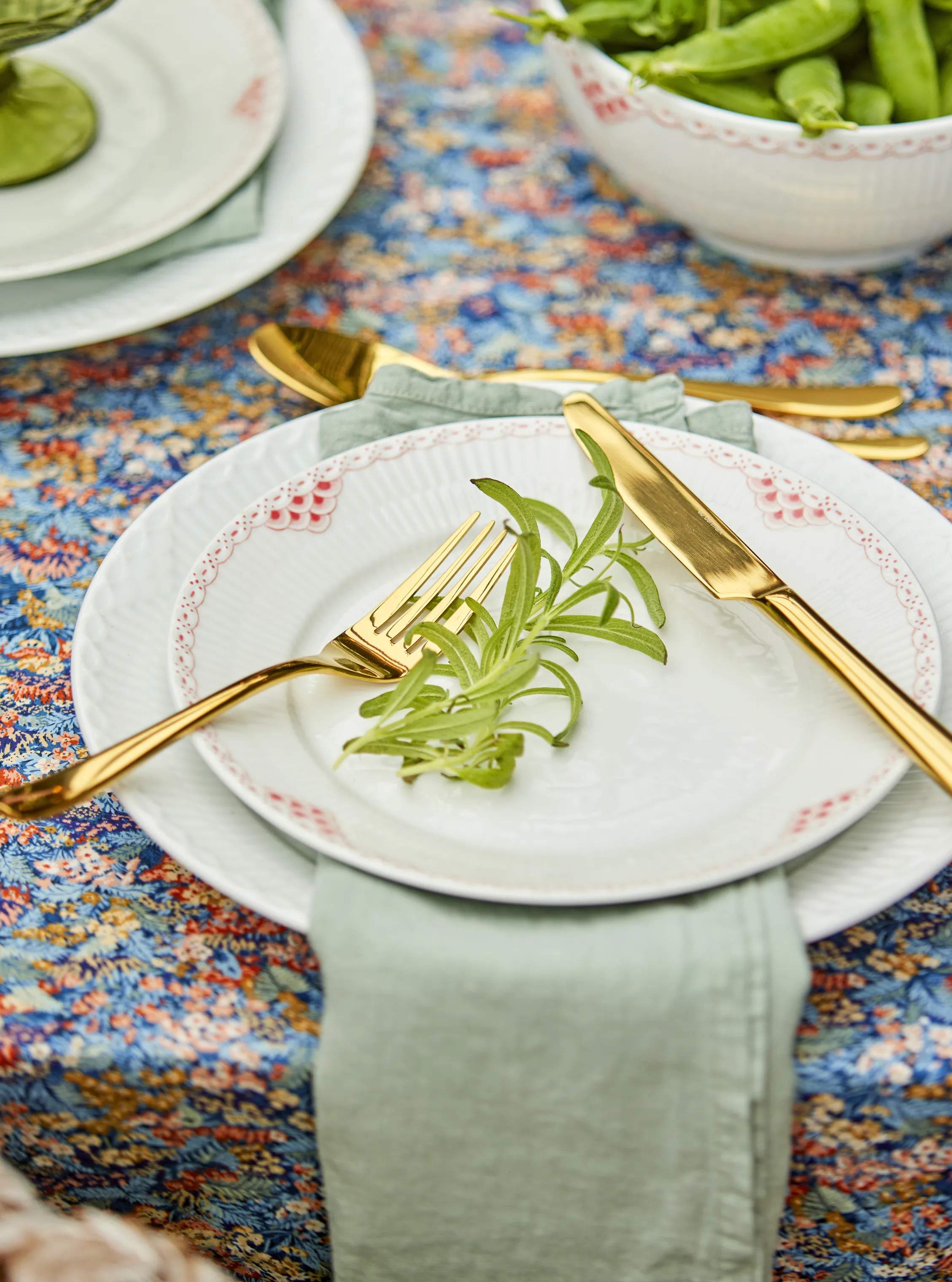 Royal Copenhagen Frokosttallerkener Koral Riflet Blonde Frokosttallerken i Koral/hvid, 5