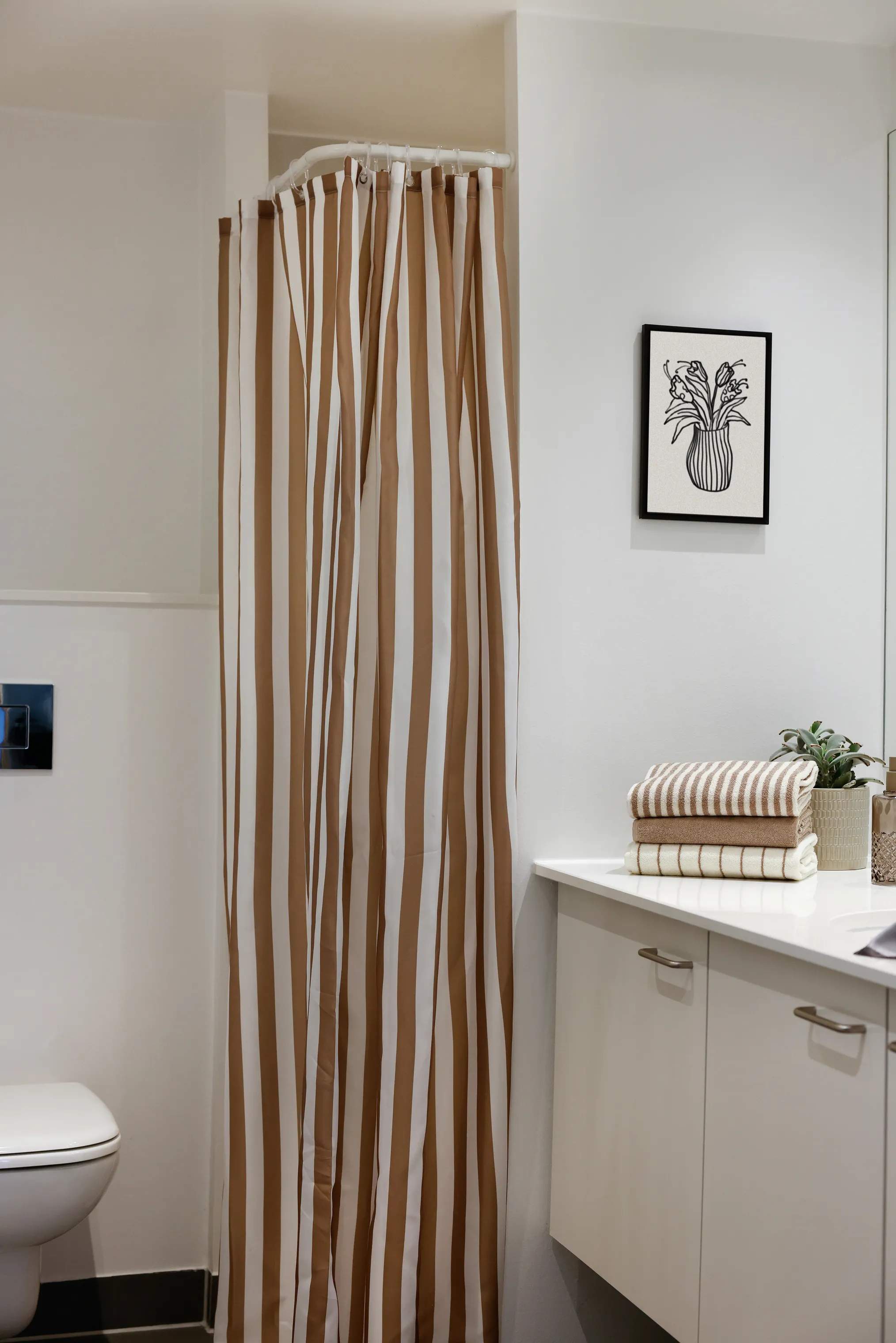 CASA Living Håndklæder Charmant Håndklæde i Brun, B70 x L140 cm, 3