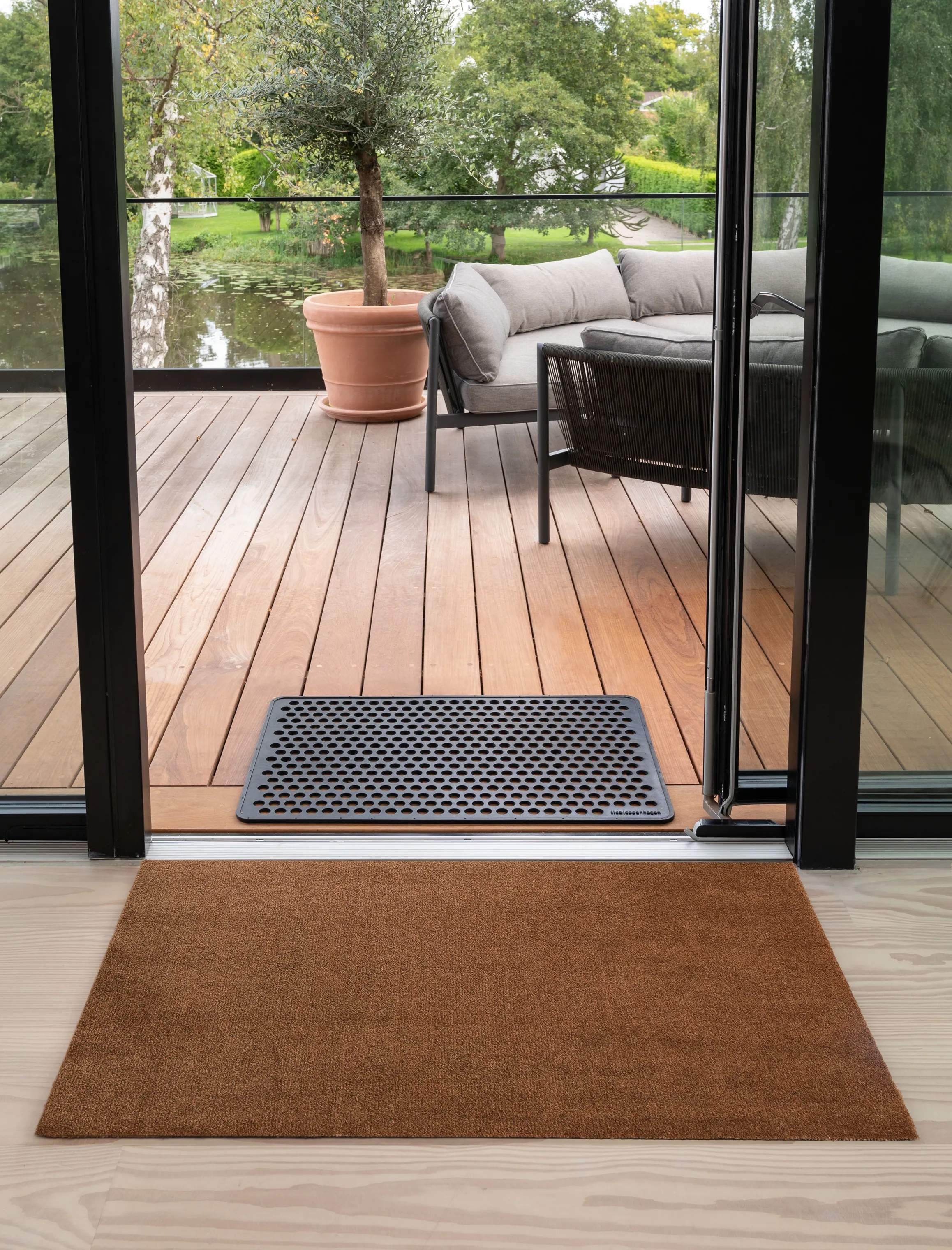 Tica Copenhagen Gulvtæpper Uni Color Gulvtæppe i cognac, B90 x L130 cm, 5