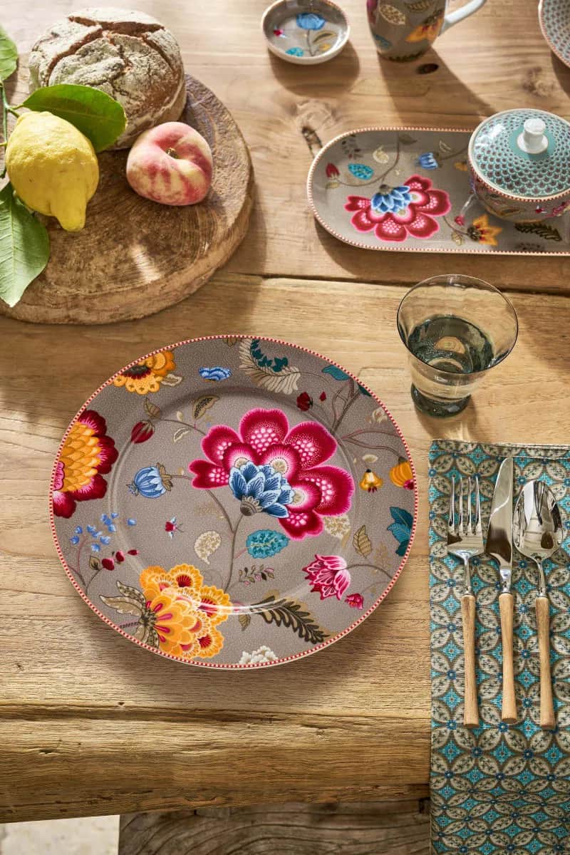 PIP Studio Middagstallerkener Blooming Tales Serveringstallerken i Khaki, 2