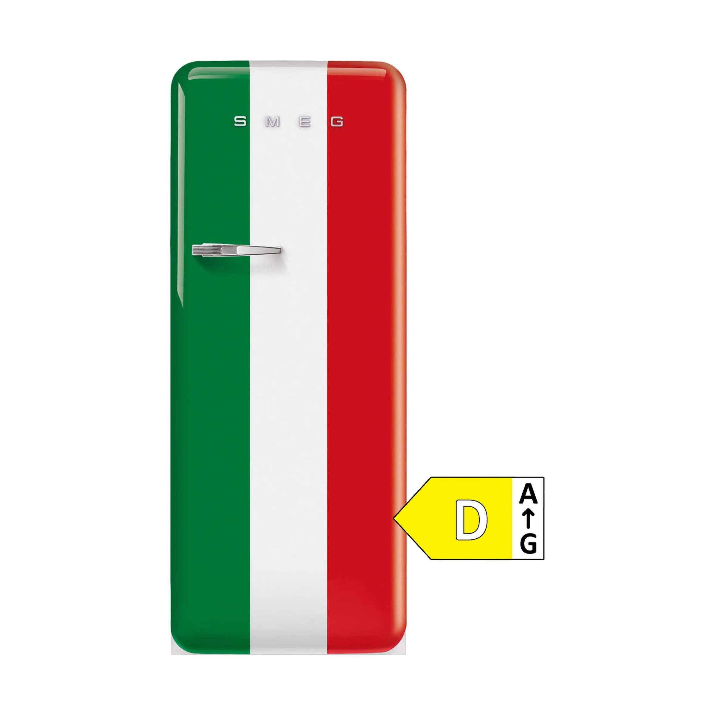 Smeg Køleskabe 50's Style Kølefryseskab i Italian flag, 1