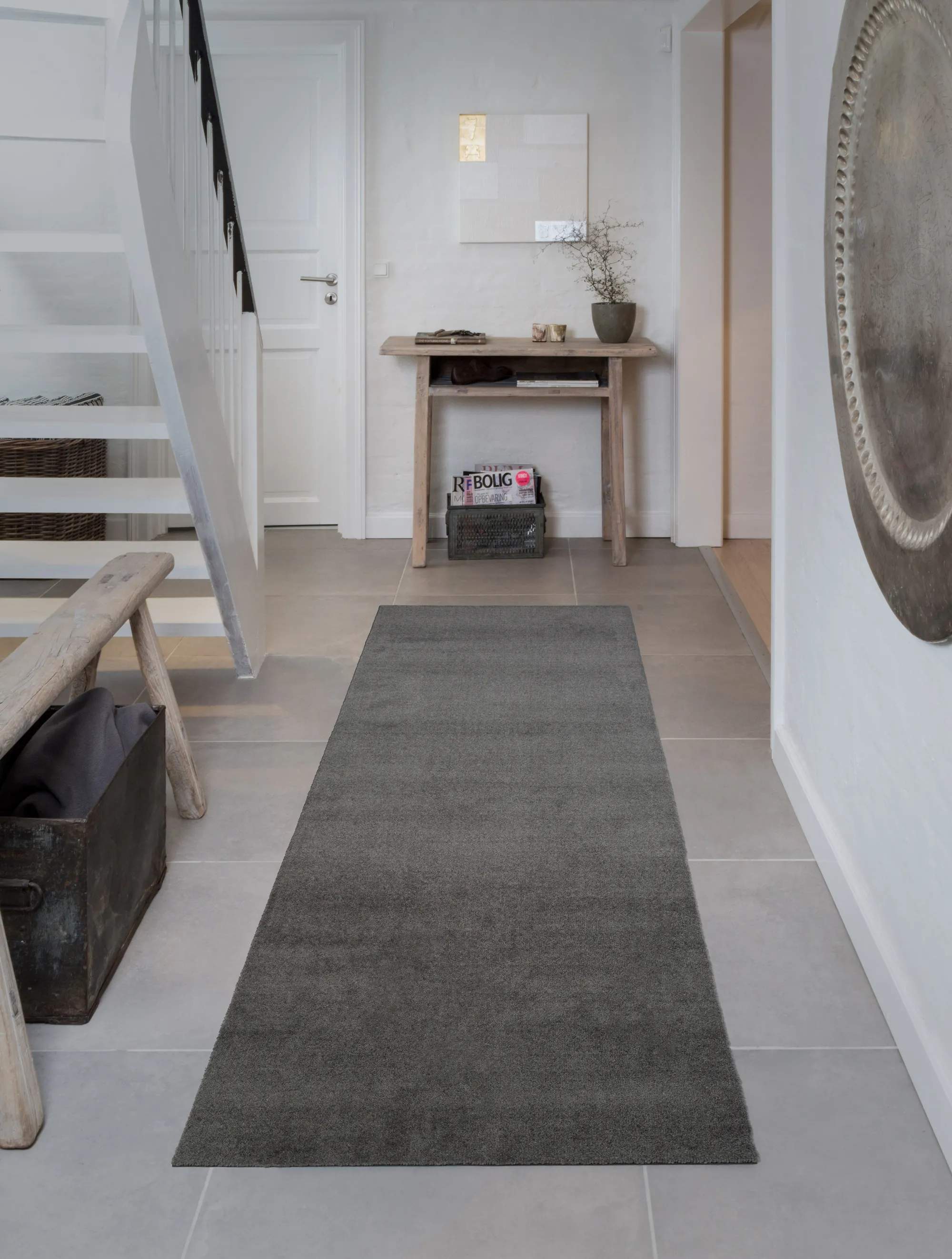 Tica Copenhagen Gulvtæpper Uni Color Gulvtæppe i Steelgrey , B90 x L200 cm, 5