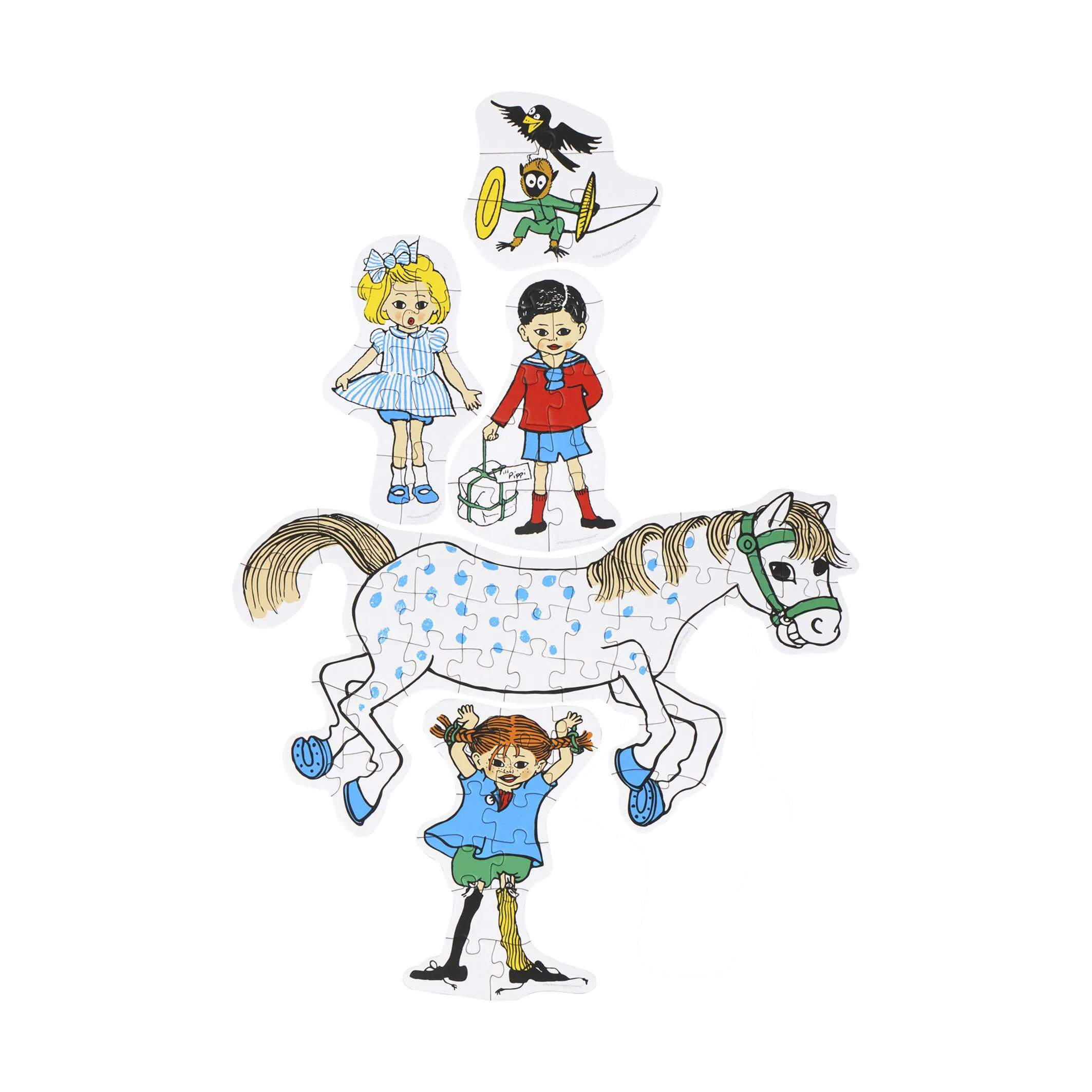 Barbo Toys Spil Pippi Langstrømpe Pippi Langstrømpe Stablepuslespil - 5 stk. i Multifarvet, 1