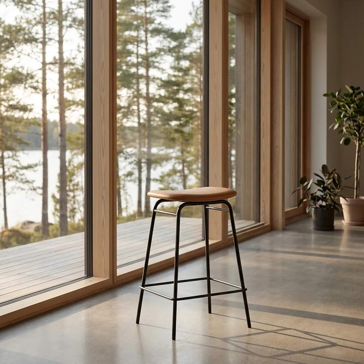 SACKit Barstole Frame Bar Stool Frame Barstol i Brun, 68 cm, 2