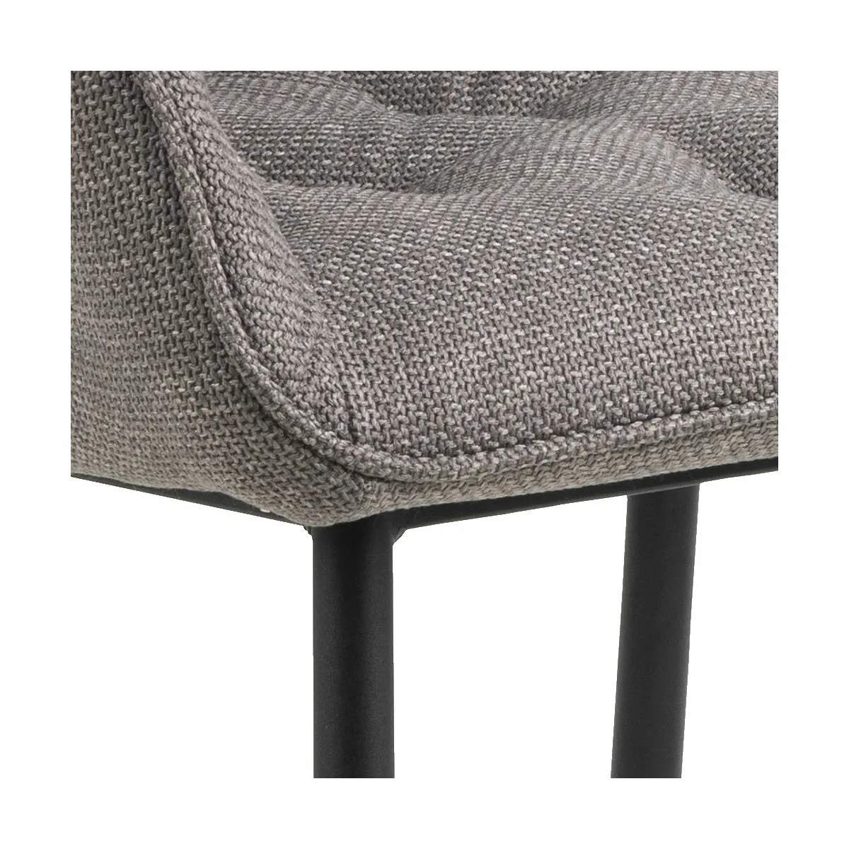 CASA Living Spisebordsstole Brooke Spisebordsstol - 2 stk. i lys gråbrun/sort, 4