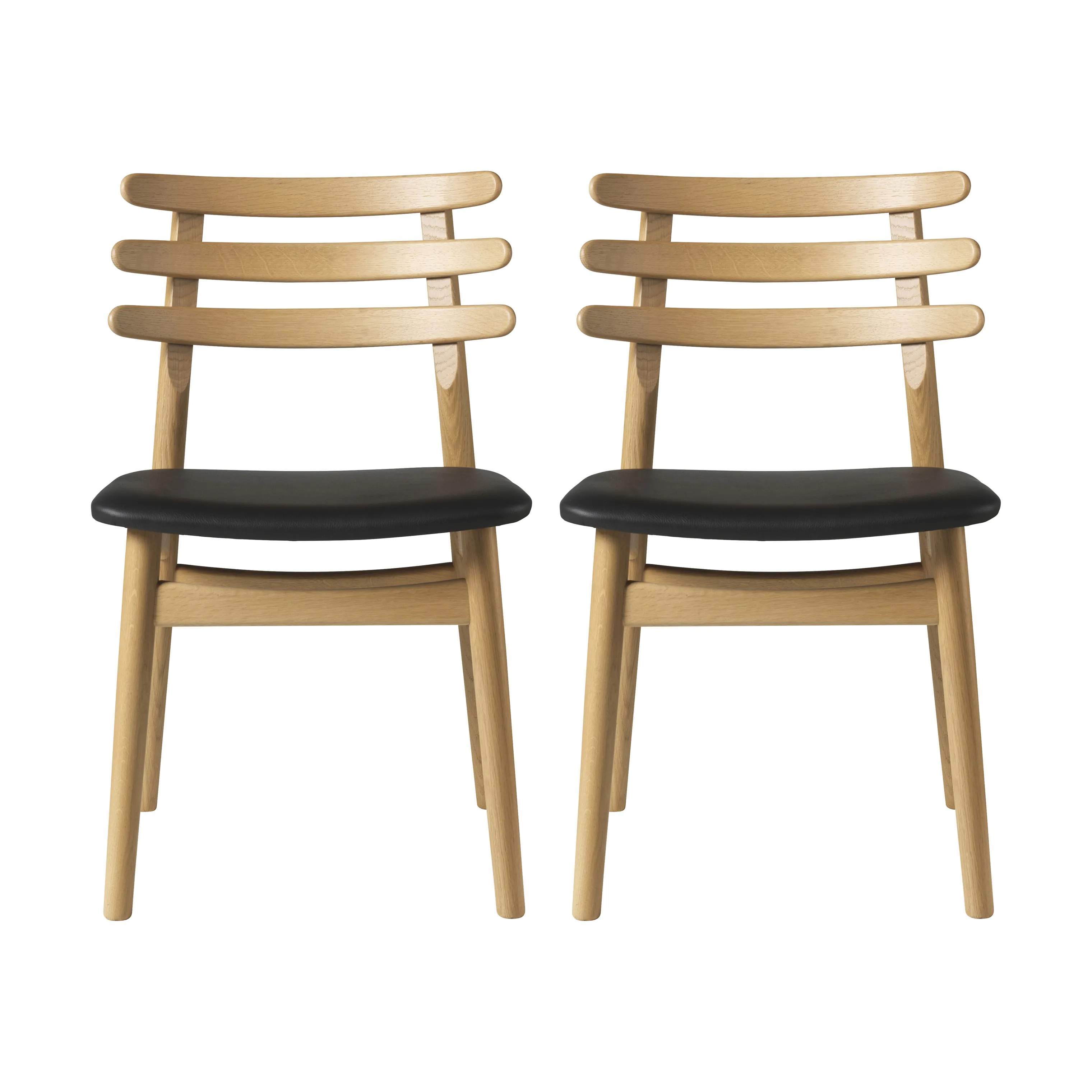 J48 Spisebordstol - 2 stk., natur/sort, large