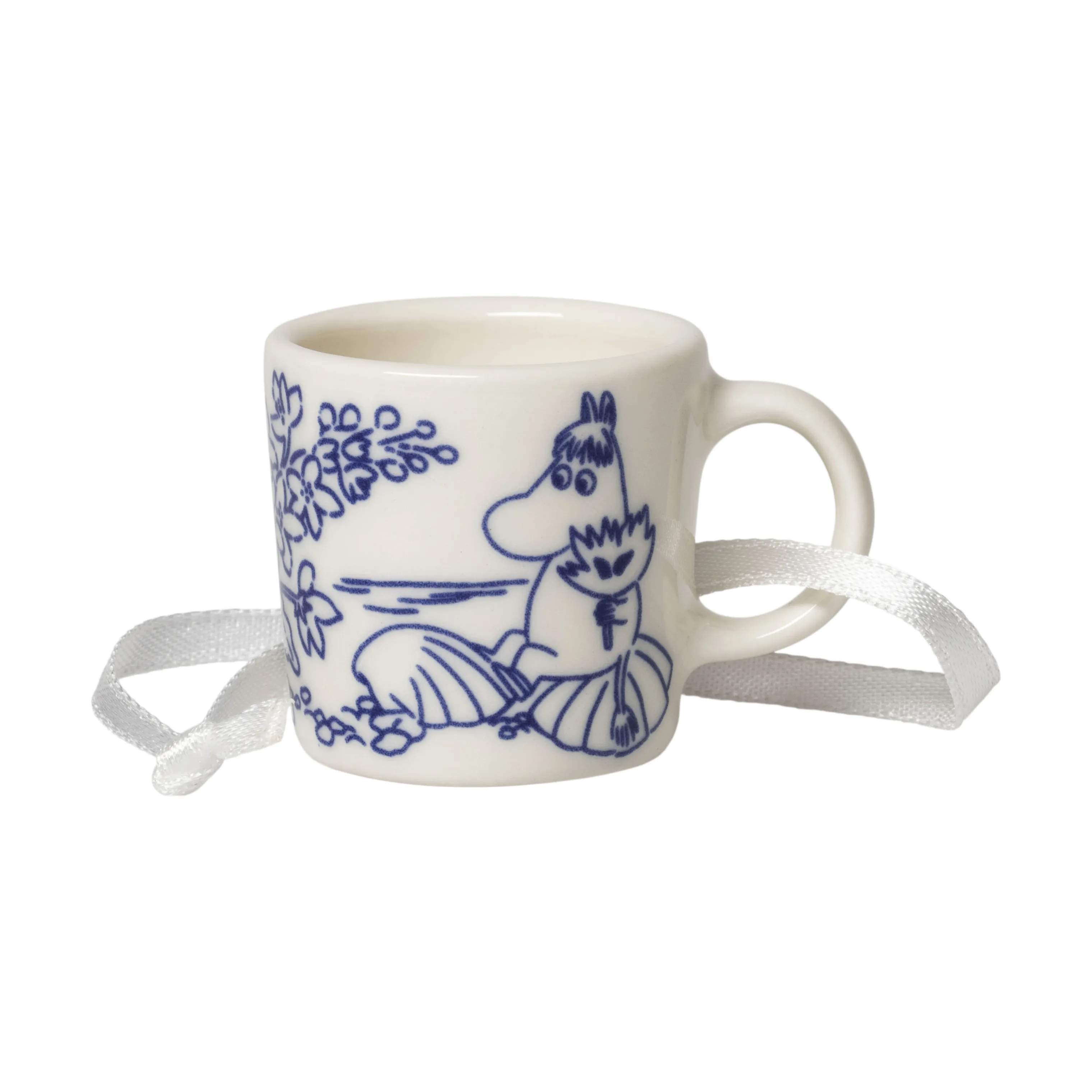 Moomin Arabia Krus og kopper med hank Haru Mini Krus - Snorkfrøken i Hvid/mørkeblå, 2
