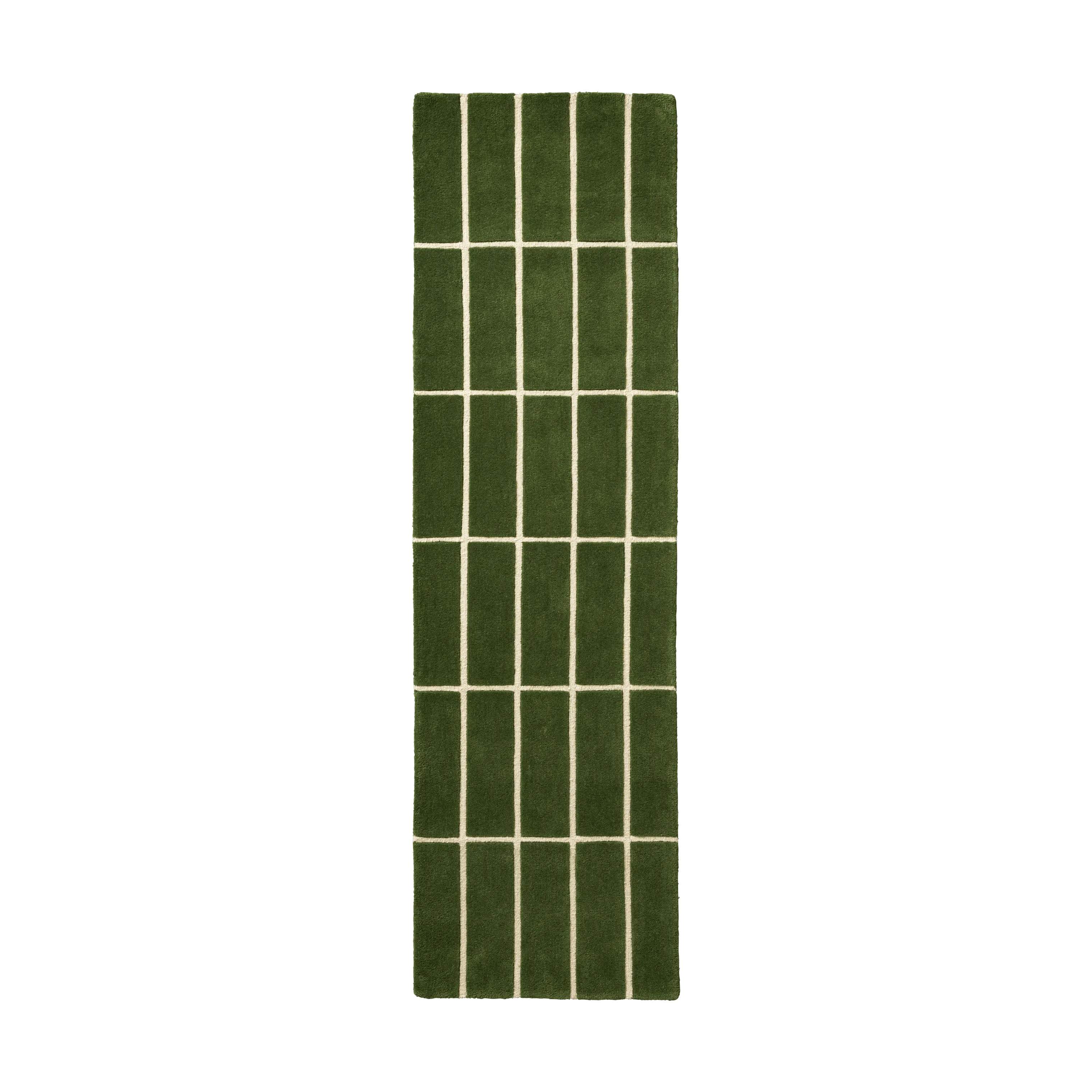 Marimekko by Brink & Campman Gulvtæpper Tiiliskivi Tæppeløber i Grøn, B70 x L245 cm, 1